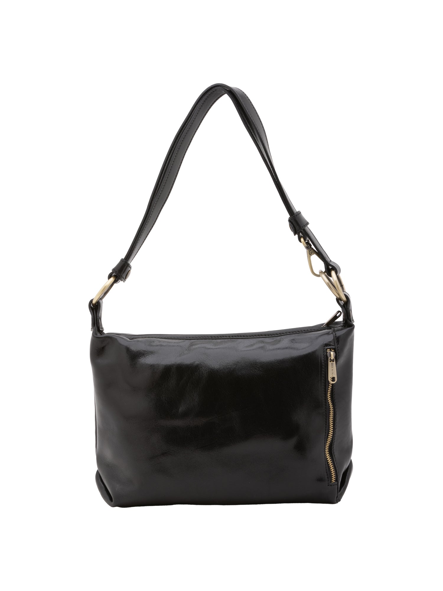 Borsa a spalla da donna 100% pelle 5578-Nero I Fratelli