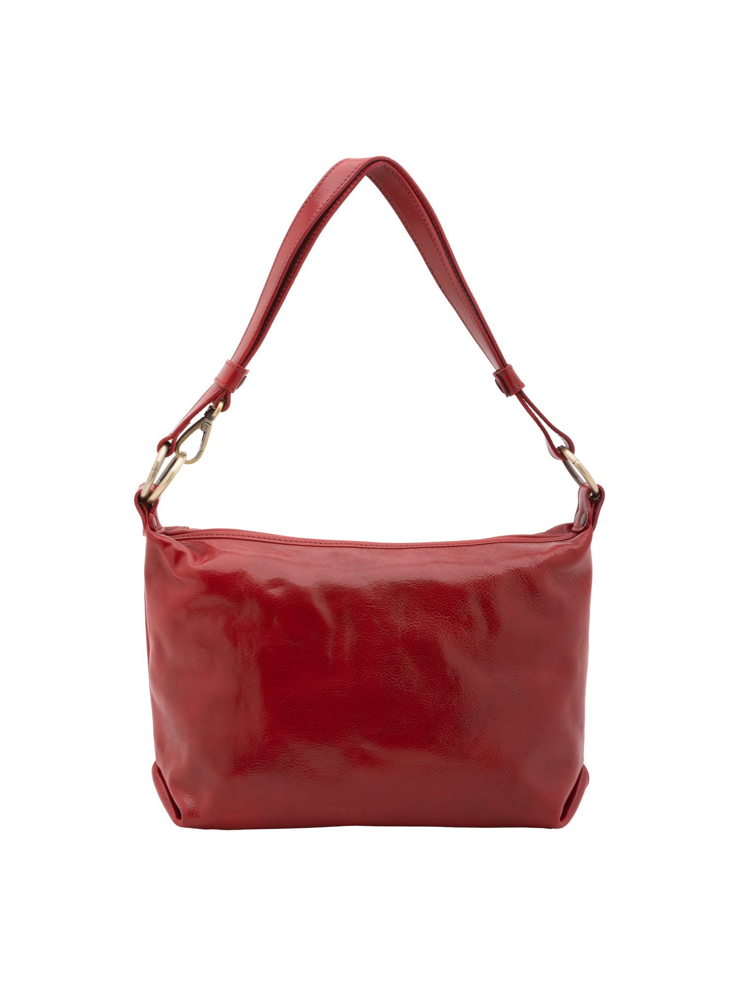 Borsa a spalla da donna 100% pelle 5578-Rosso I Fratelli