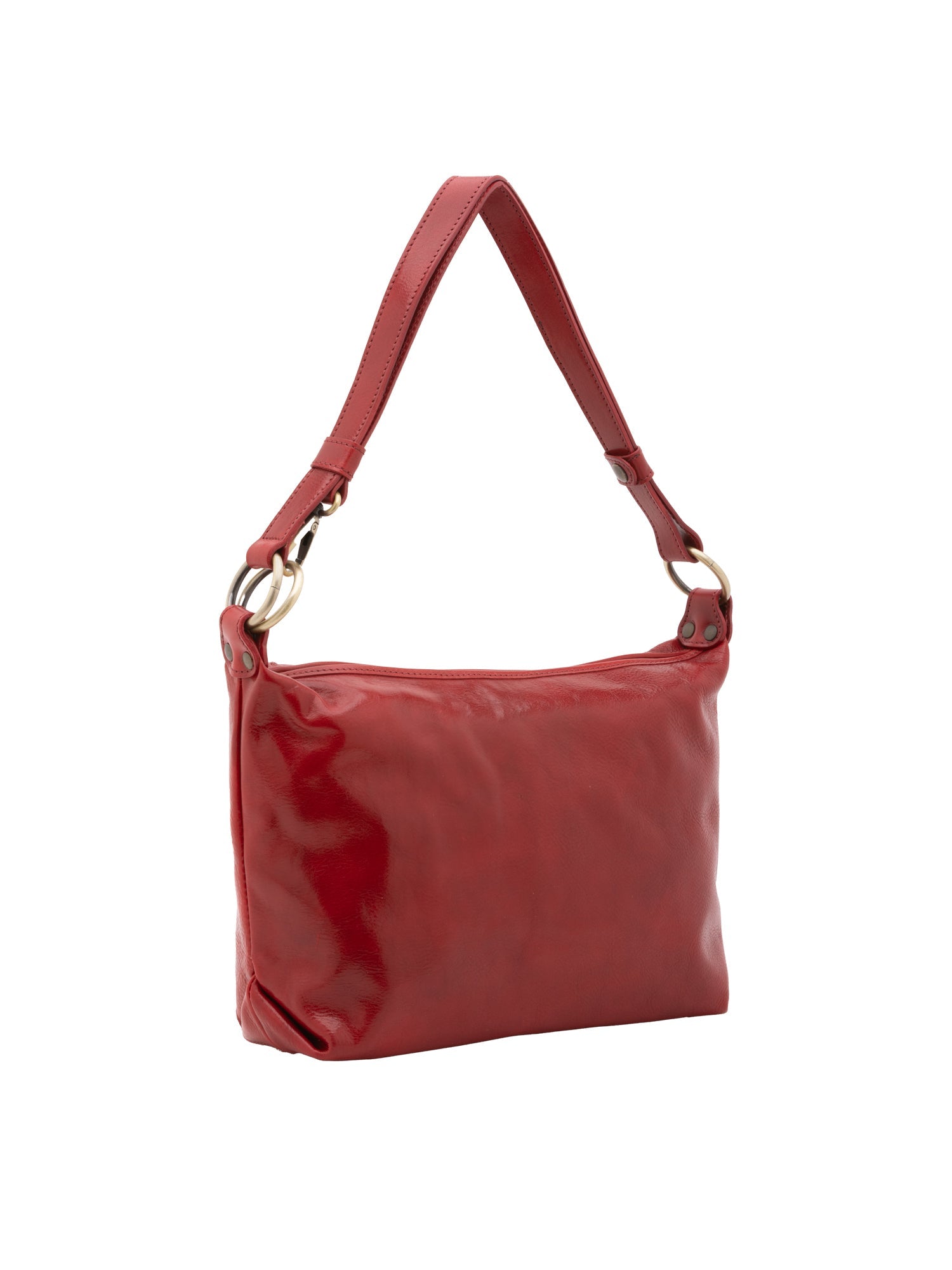 Borsa a spalla da donna 100% pelle 5578-Rosso I Fratelli