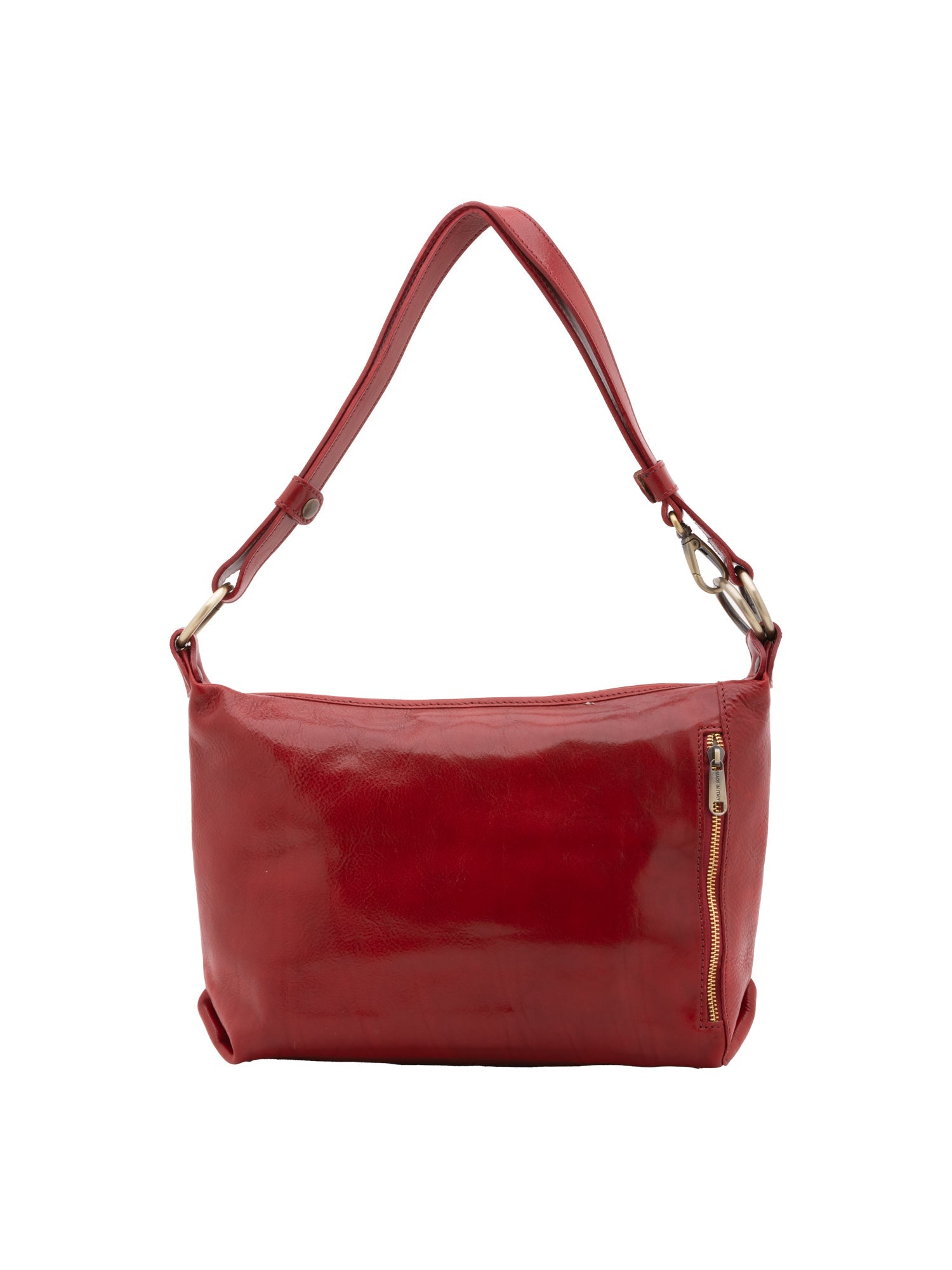 Borsa a spalla da donna 100% pelle 5578-Rosso I Fratelli