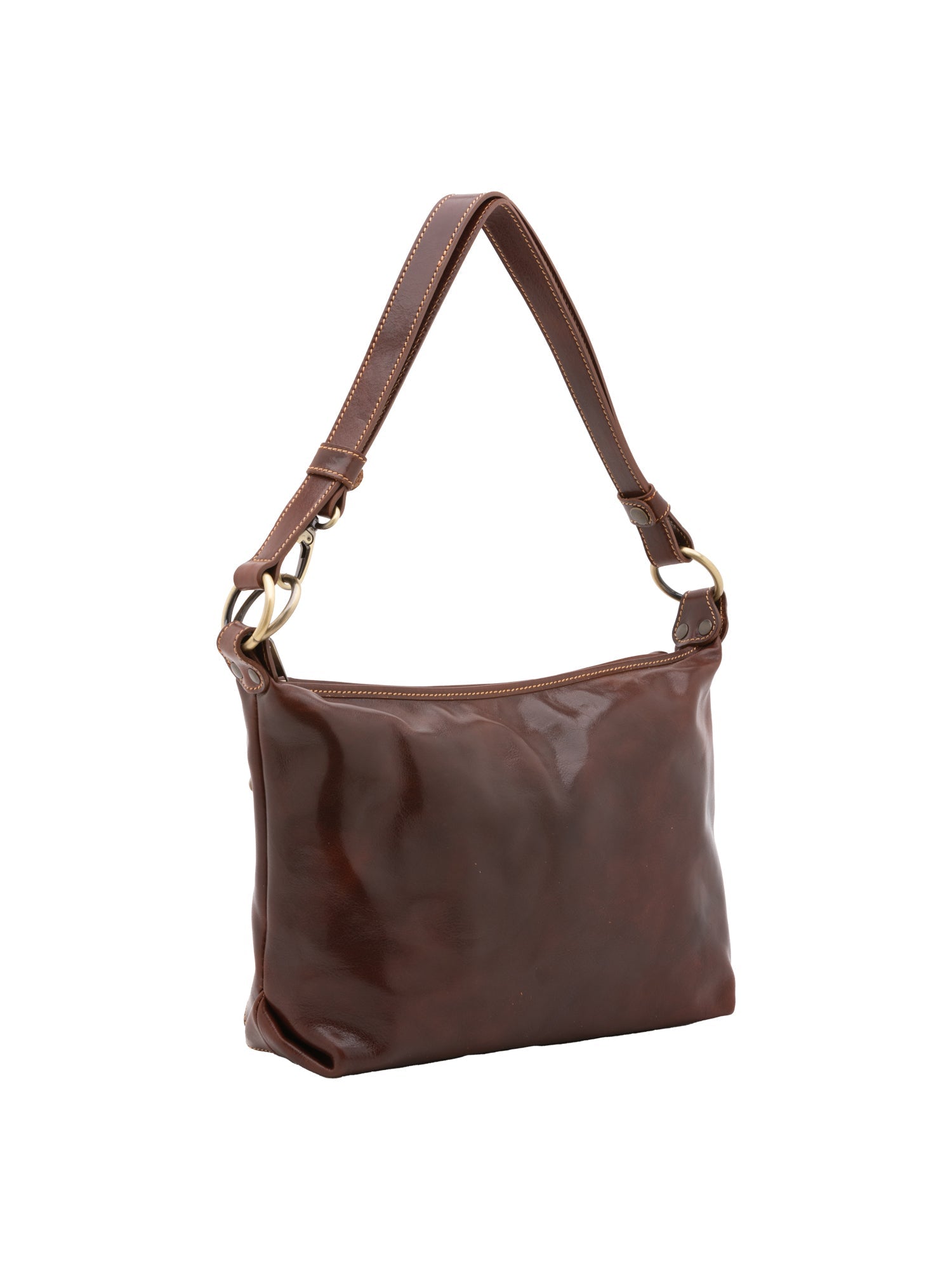 Borsa a spalla da donna 100% pelle 5578-Tmoro I Fratelli
