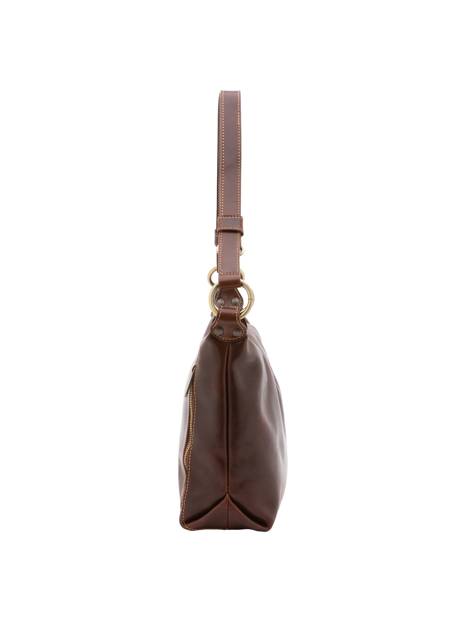 Borsa a spalla da donna 100% pelle 5578-Tmoro I Fratelli