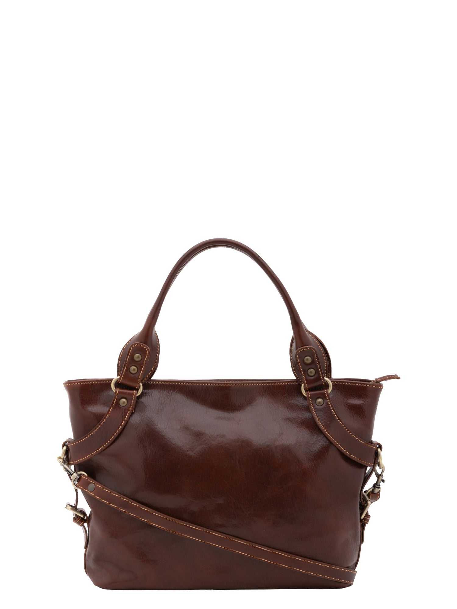 Borsa a mano da donna 100% pelle 5579-Marrone I Fratelli