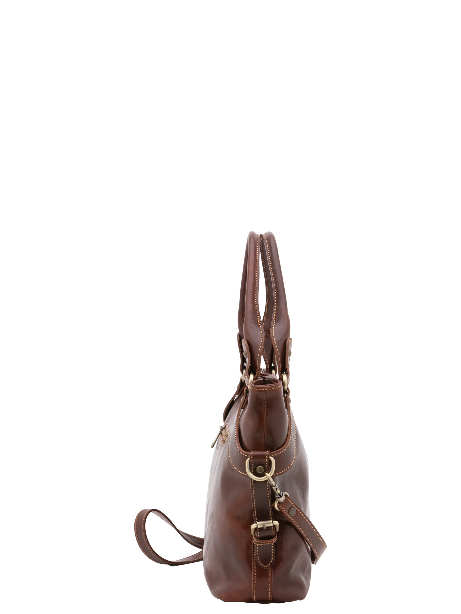 Borsa a mano da donna 100% pelle 5579-Marrone I Fratelli
