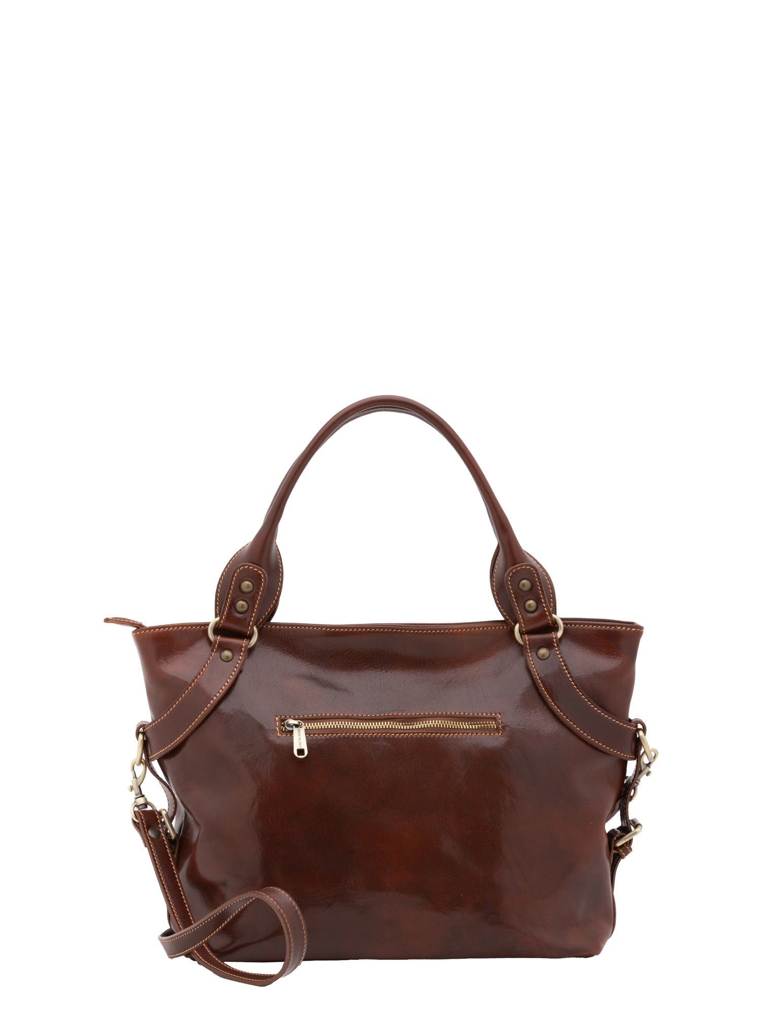 Borsa a mano da donna 100% pelle 5579-Marrone I Fratelli