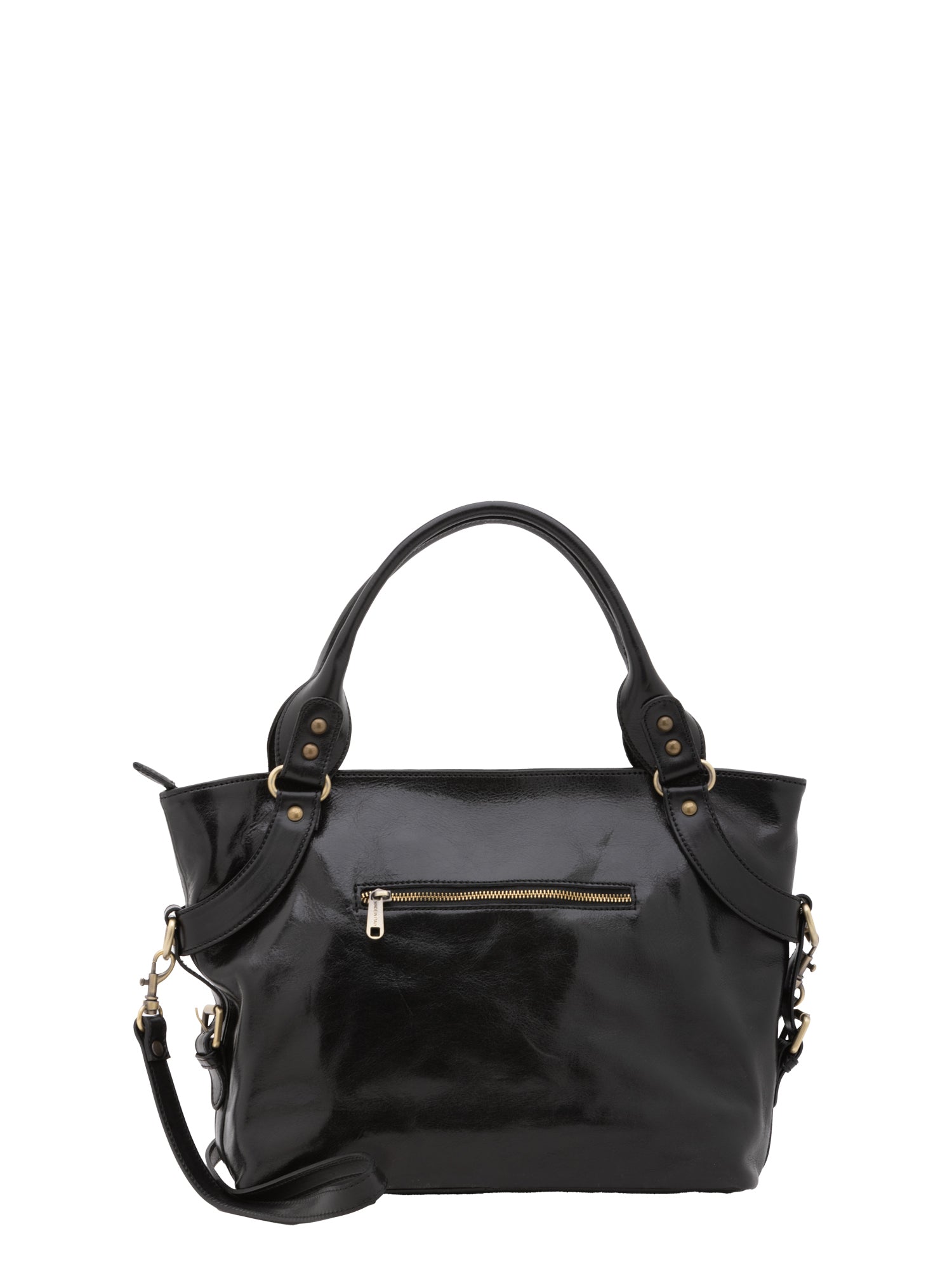 Borsa a mano da donna 100% pelle 5579-Nero I Fratelli