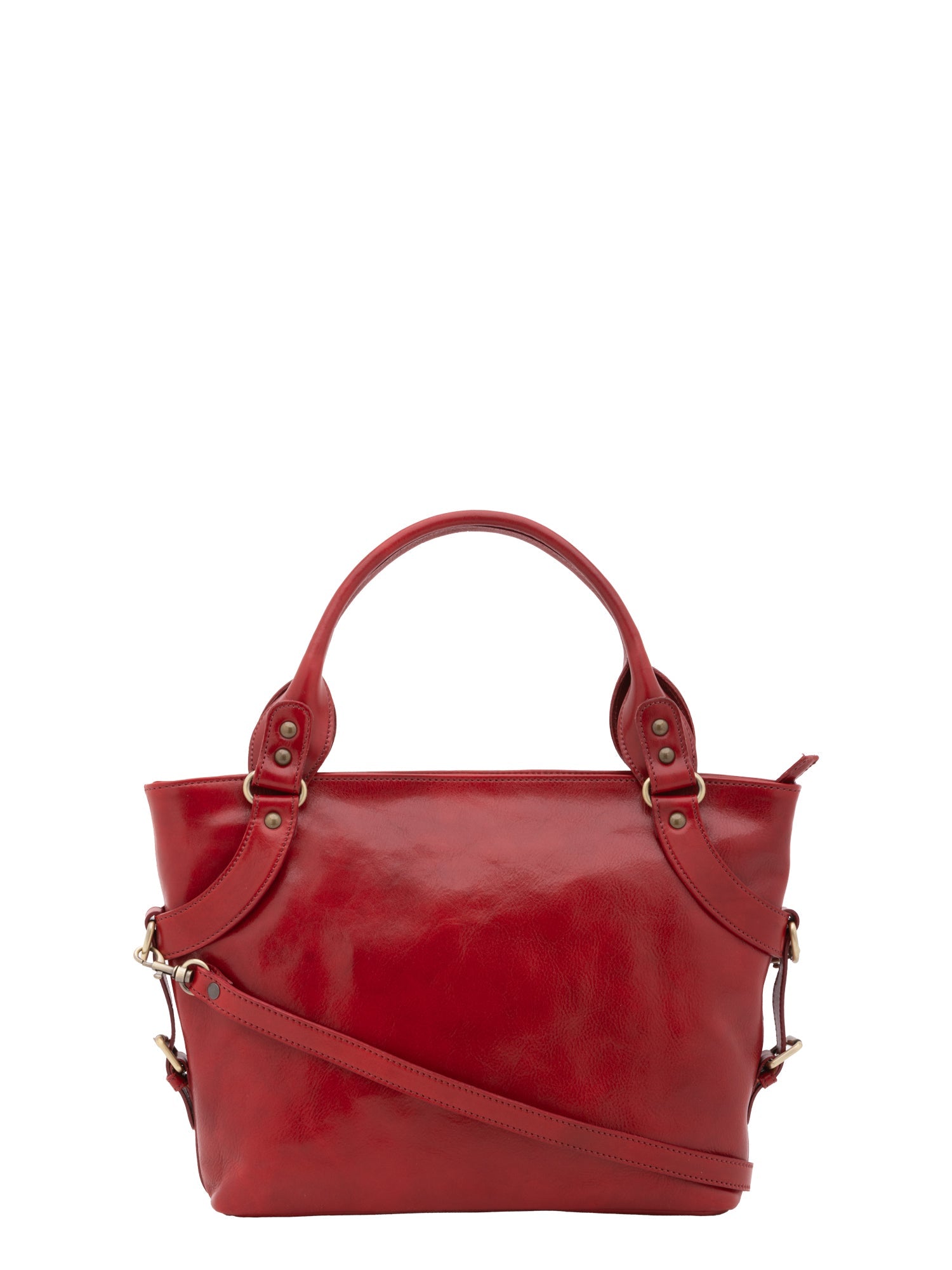 Borsa a mano da donna 100% pelle 5579-Rosso I Fratelli