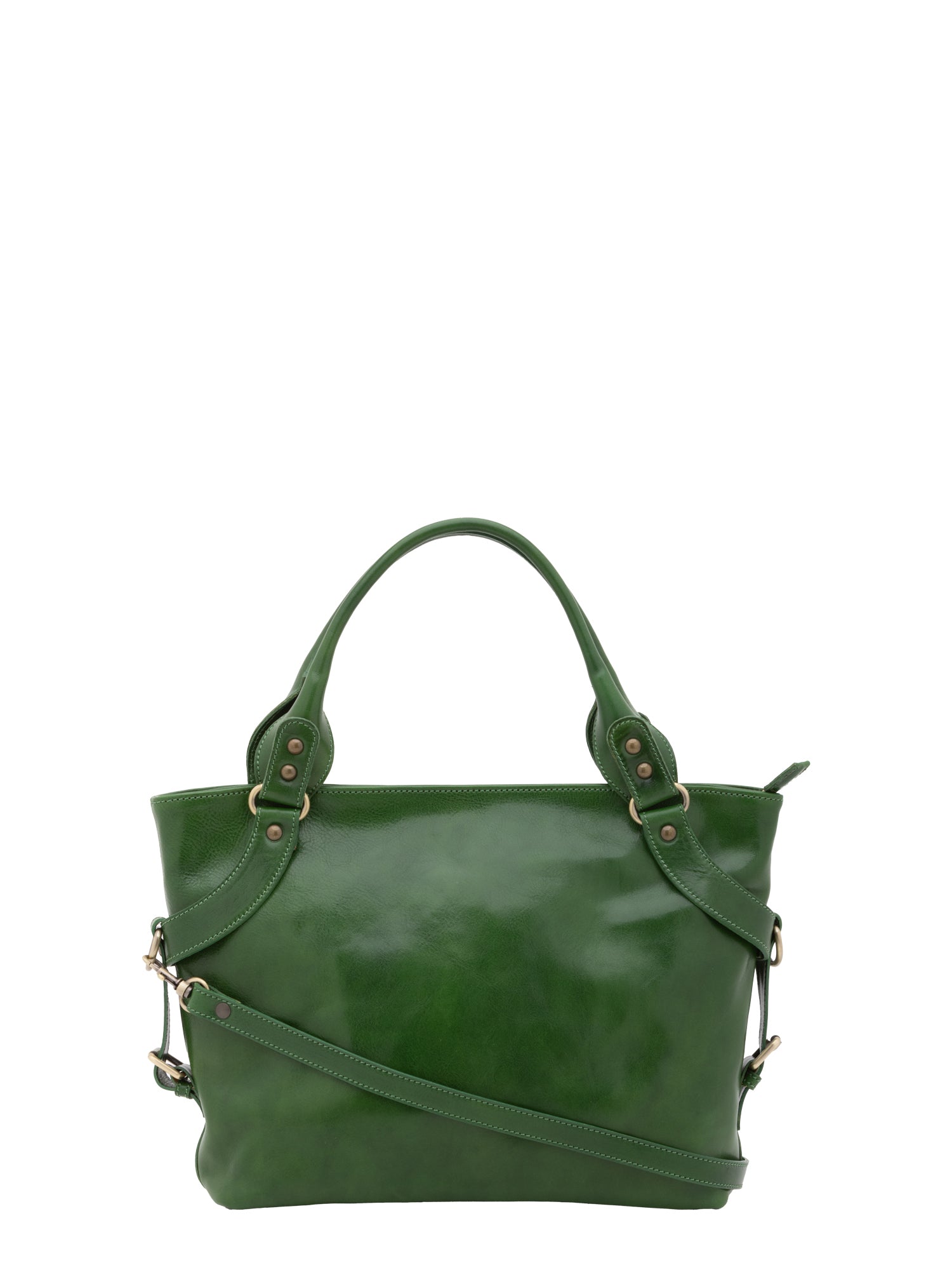 Borsa a mano da donna 100% pelle 5579-Verde I Fratelli
