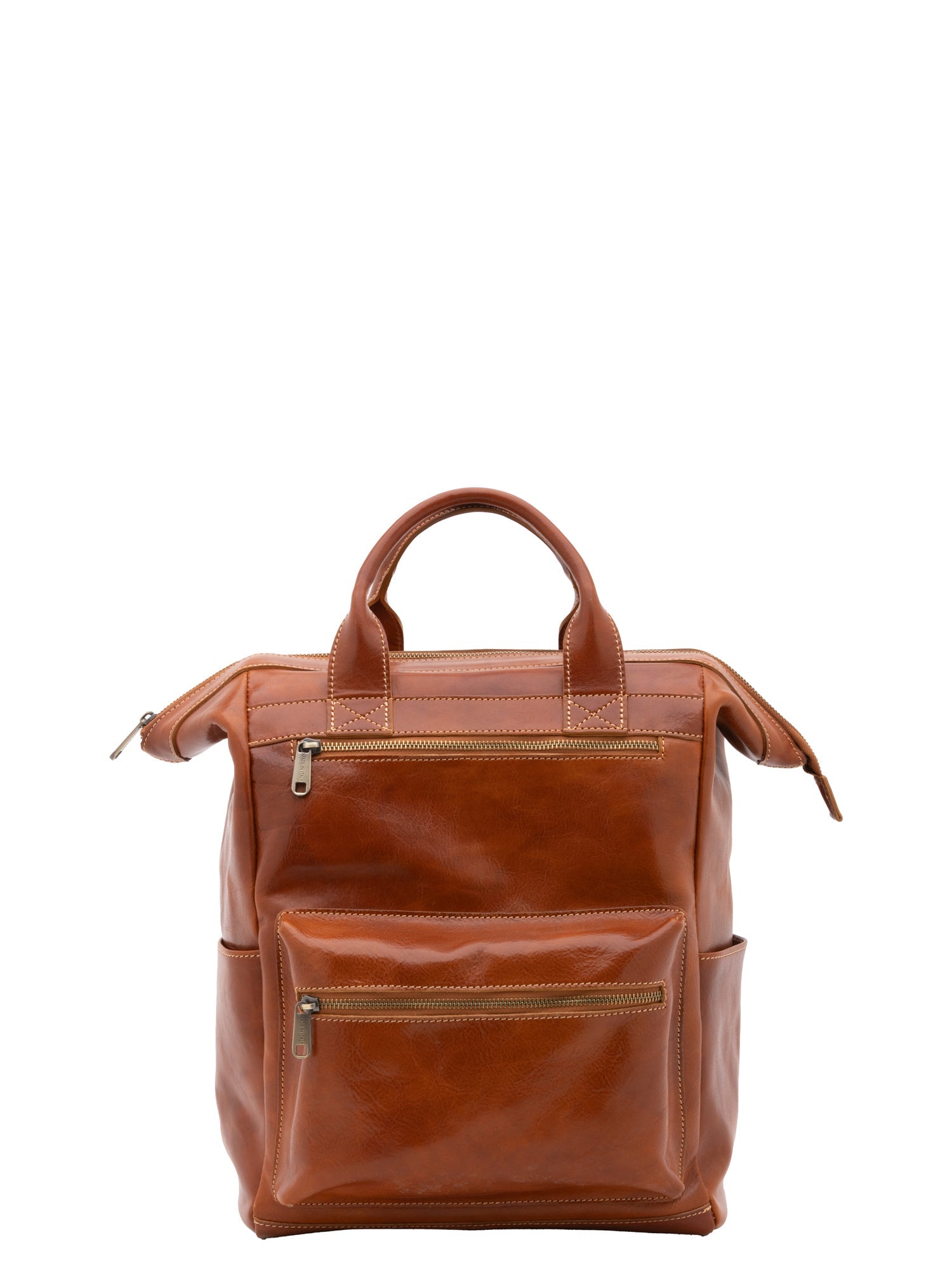 Borsa a tracolla uomo in vera pelle Made in Italy 5581-Cognac I Fratelli