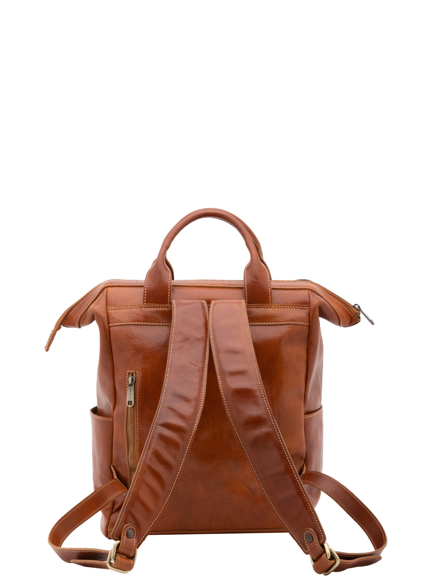Borsa a tracolla uomo in vera pelle Made in Italy 5581-Cognac I Fratelli