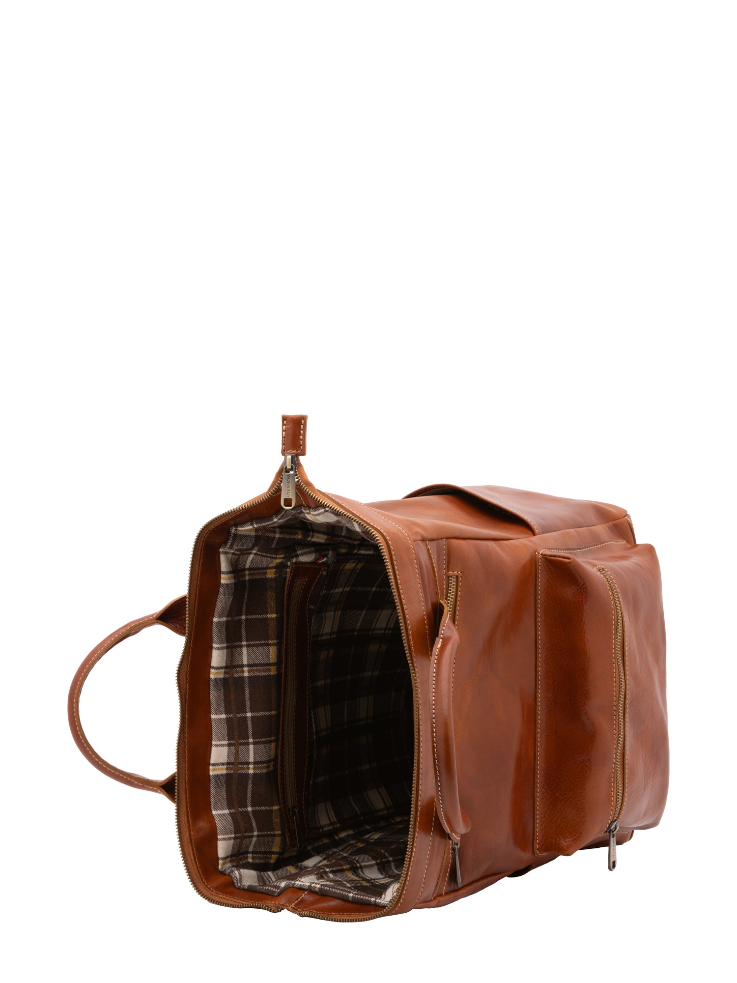 Borsa a tracolla uomo in vera pelle Made in Italy 5581-Cognac I Fratelli
