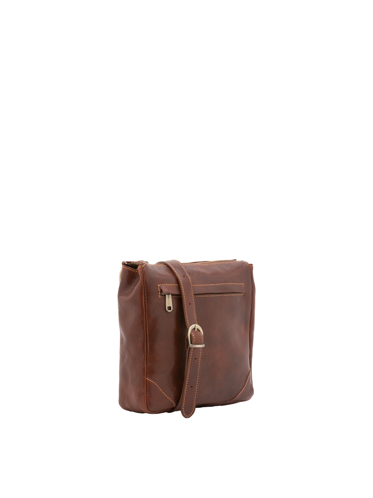 Borsa a tracolla uomo in vera pelle 100% pelle 5582-Marrone I Fratelli