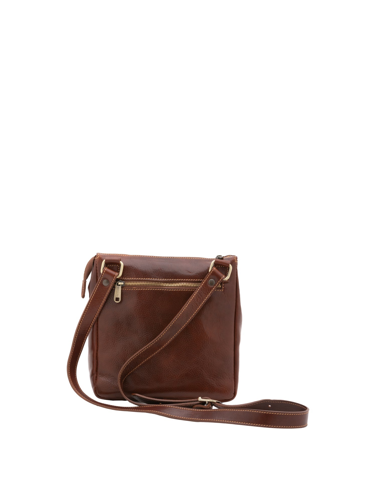 Borsa a tracolla uomo in vera pelle 100% pelle 5582-Marrone I Fratelli