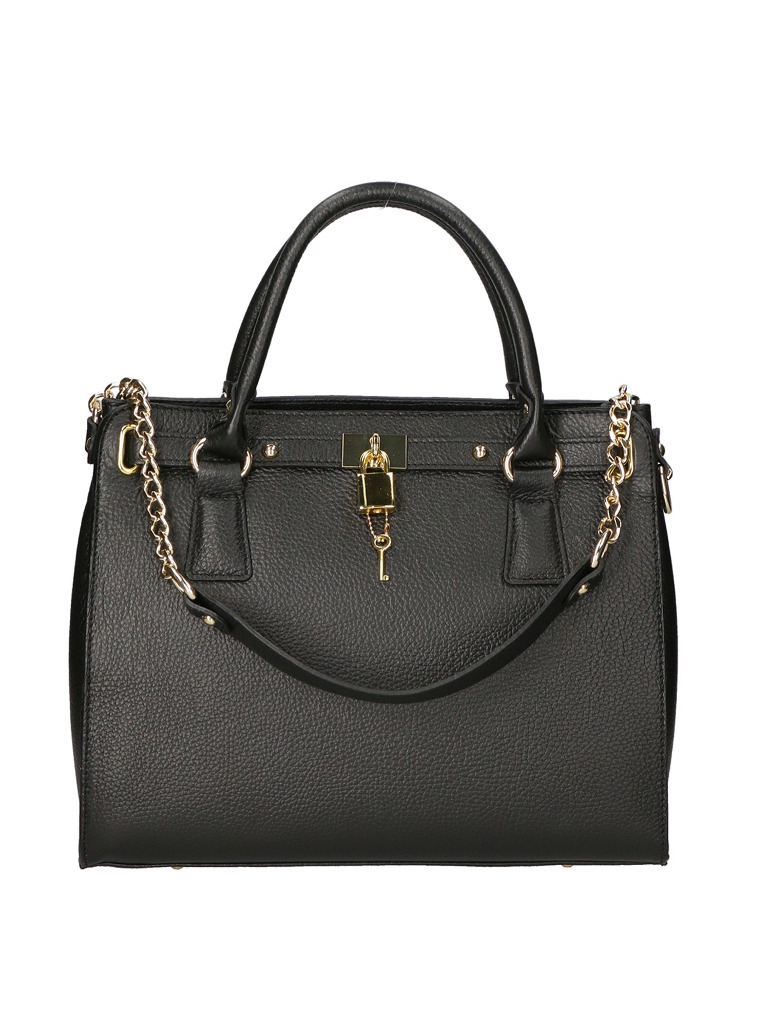 Dorotea Borsa a mano da donna 100% pelle 80040-D28 NERO BLACK Chiara Ferretti
