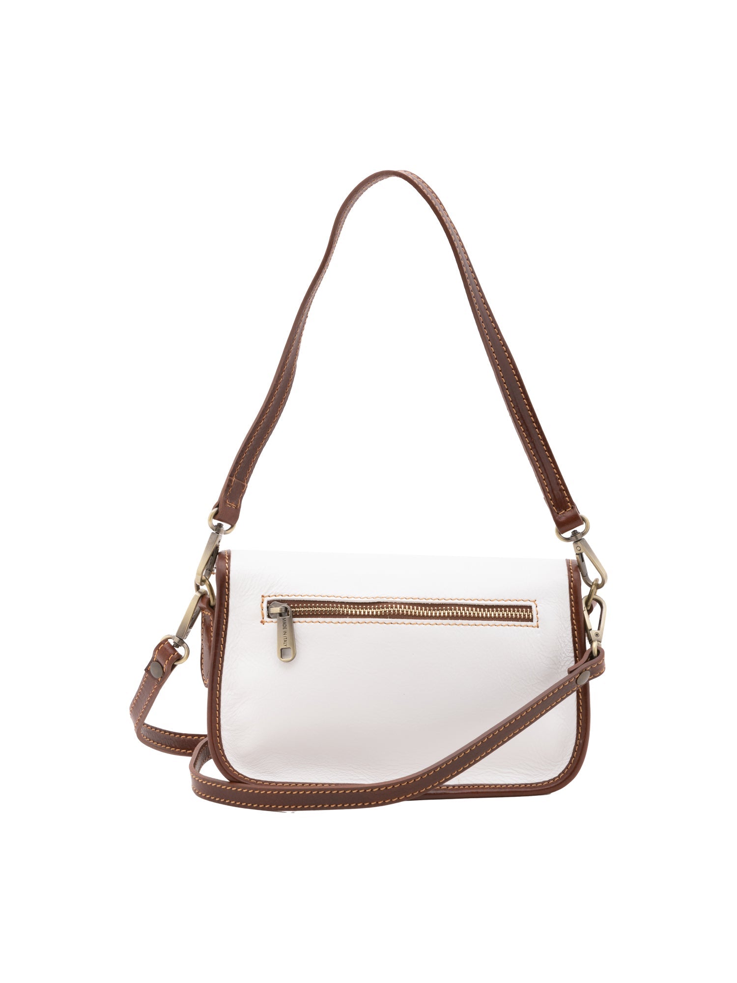 Borsa a tracolla da donna Vera pelle 5587-Bianco I Fratelli