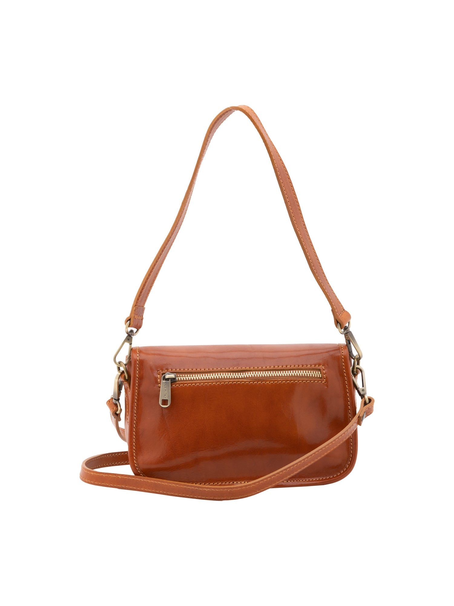 Borsa a tracolla da donna Vera pelle 5587-Cognac I Fratelli
