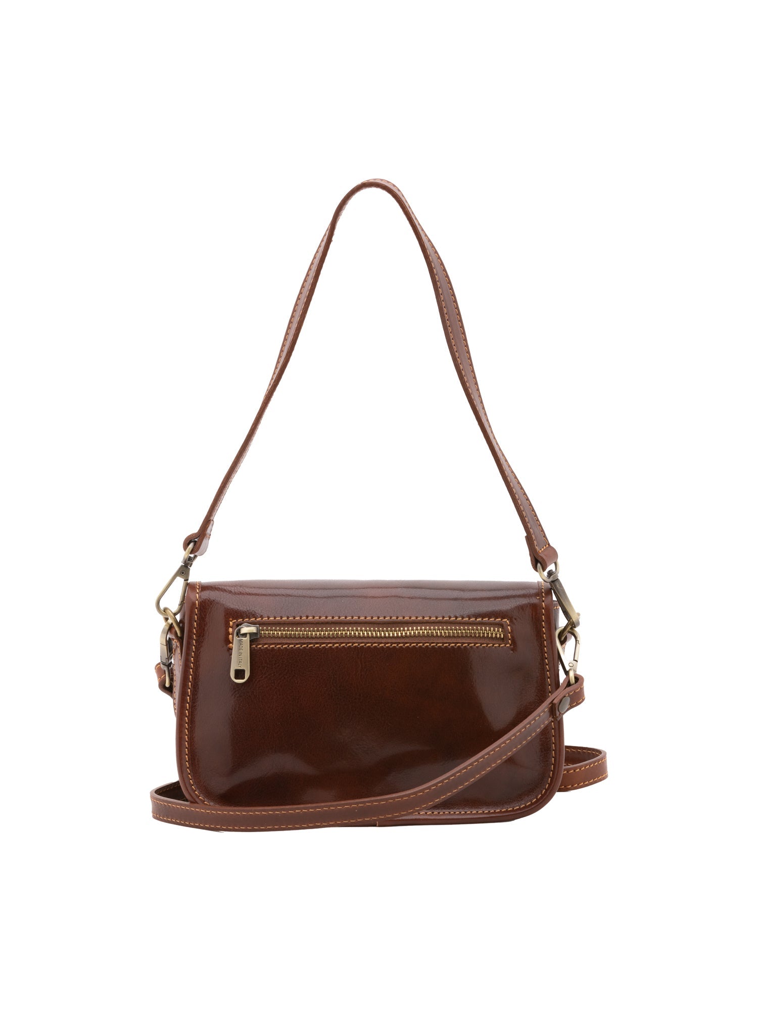 Borsa a tracolla da donna Vera pelle 5587-Marrone I Fratelli