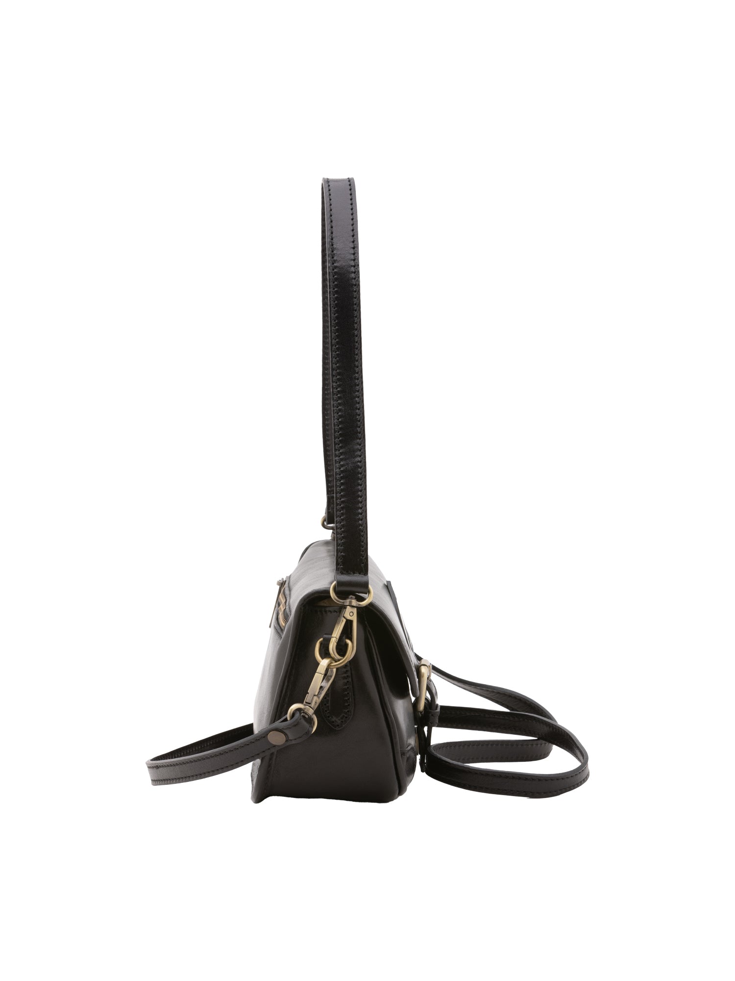 Borsa a tracolla da donna Vera pelle 5587-Nero I Fratelli
