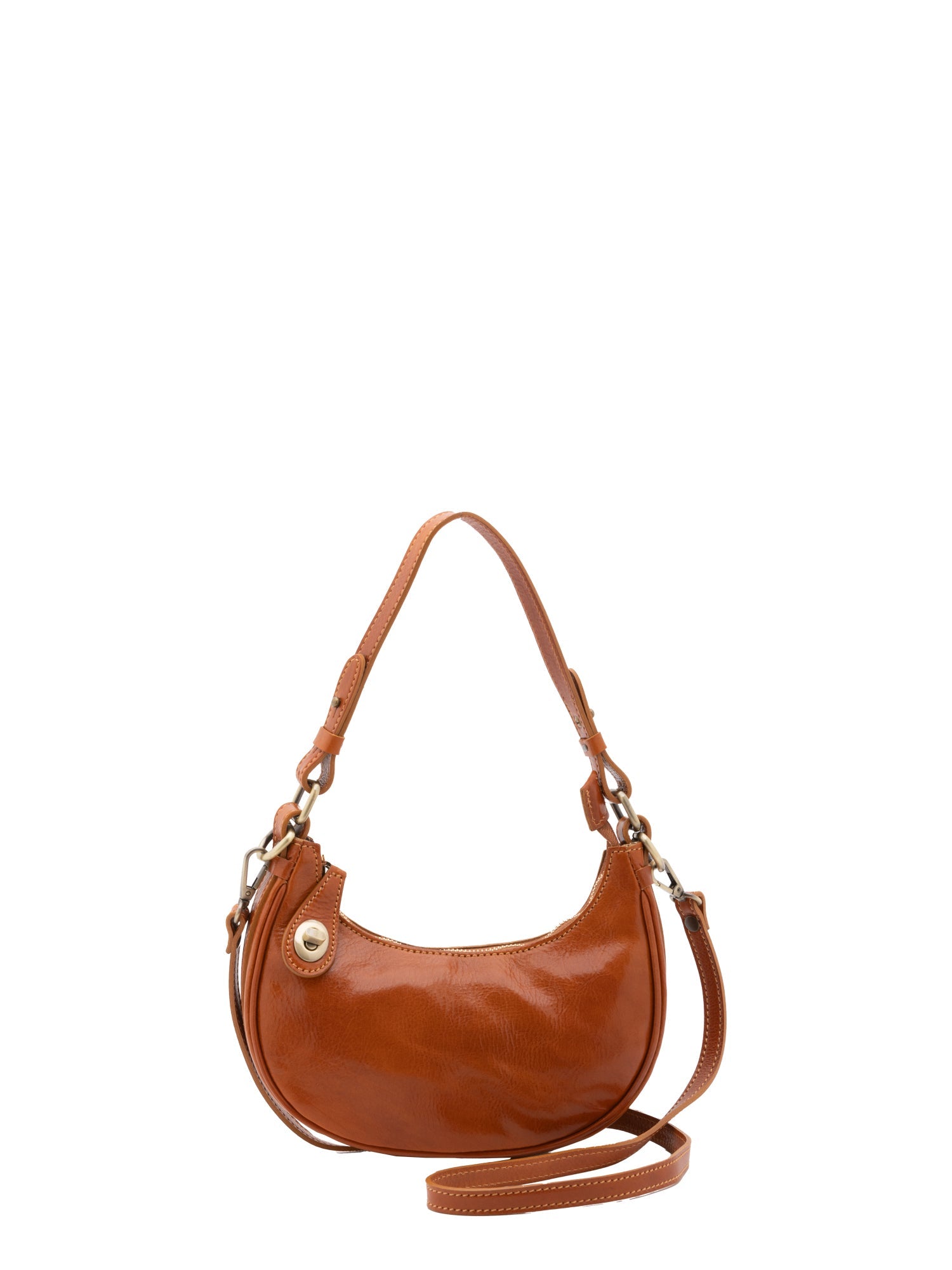 Borsa a spalla da donna Vera pelle 5589-Cognac I Fratelli