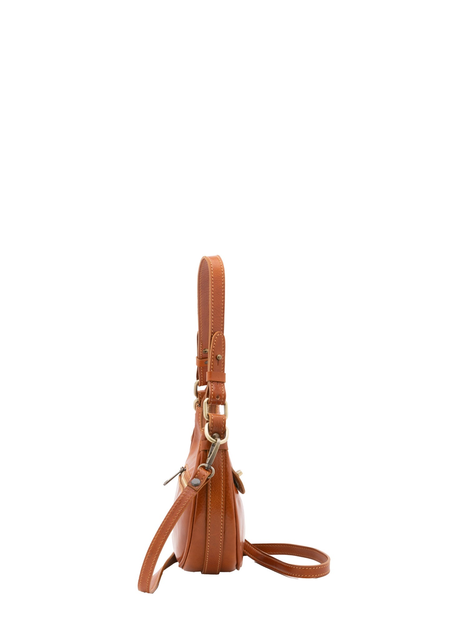 Borsa a spalla da donna Vera pelle 5589-Cognac I Fratelli
