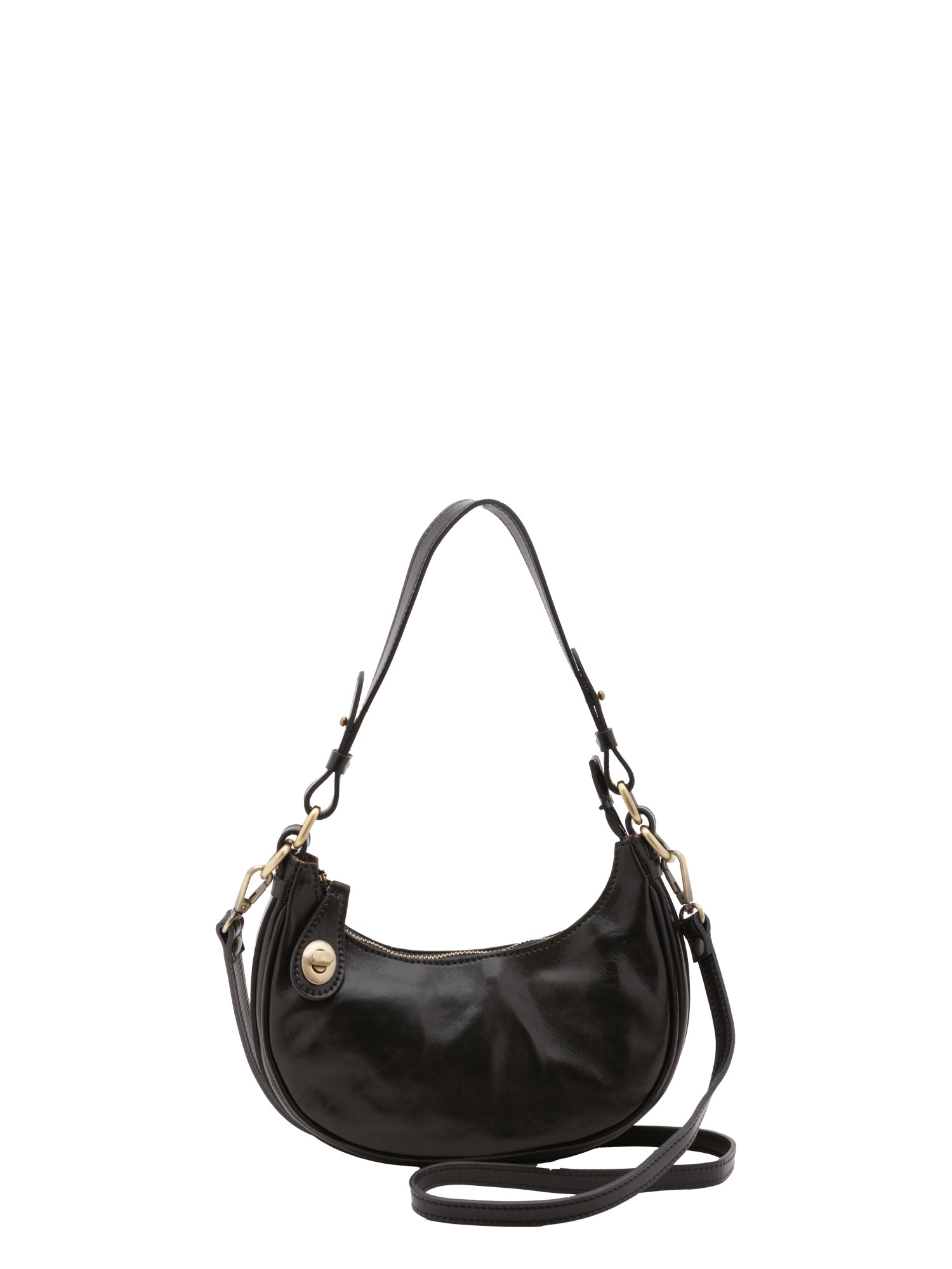 Borsa a spalla da donna Vera pelle 5589-Nero I Fratelli