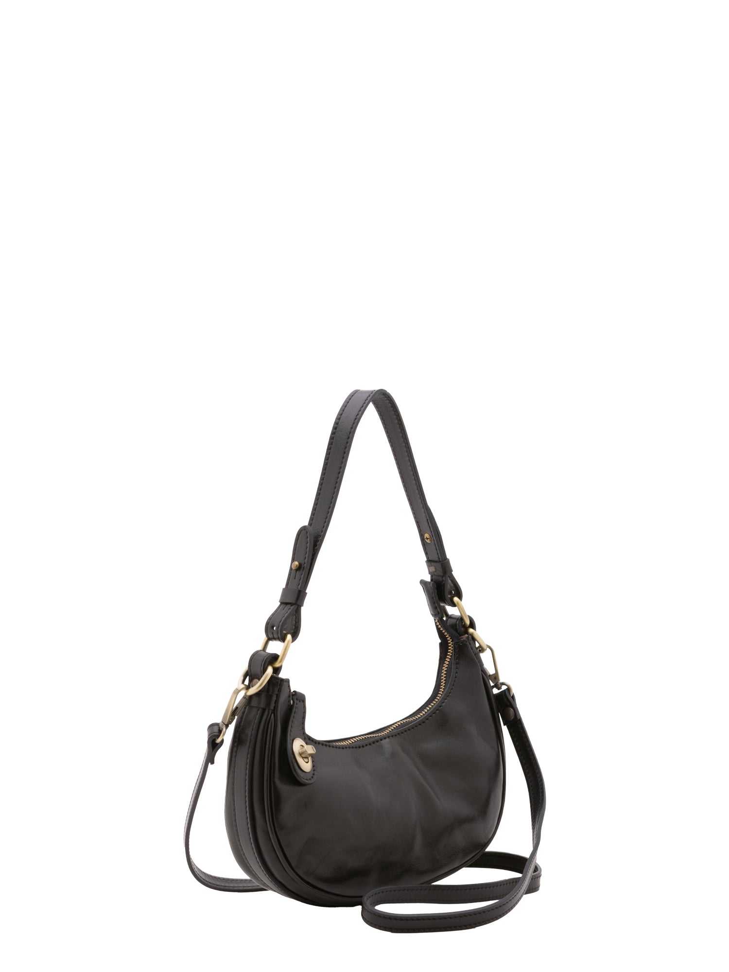 Borsa a spalla da donna Vera pelle 5589-Nero I Fratelli
