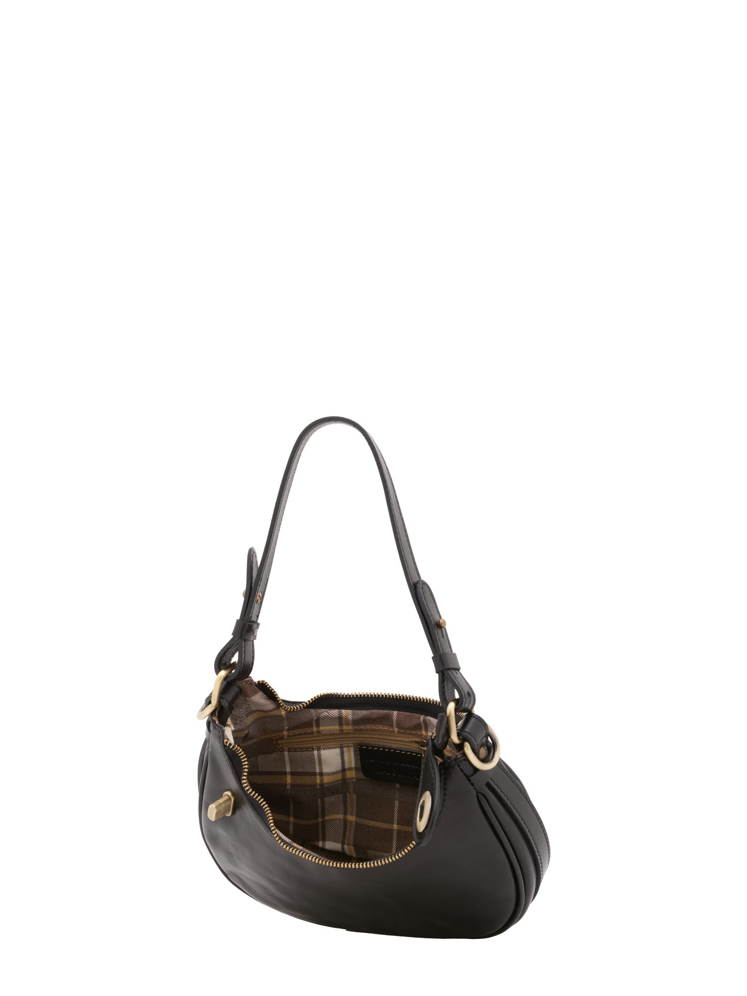 Borsa a spalla da donna Vera pelle 5589-Nero I Fratelli
