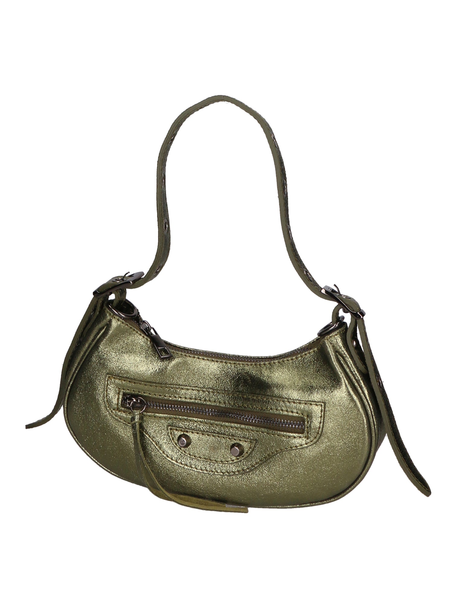 Gloria Damenhandtasche aus echtem Leder, hergestellt in Italien, 12 x 25 x 6 cm
