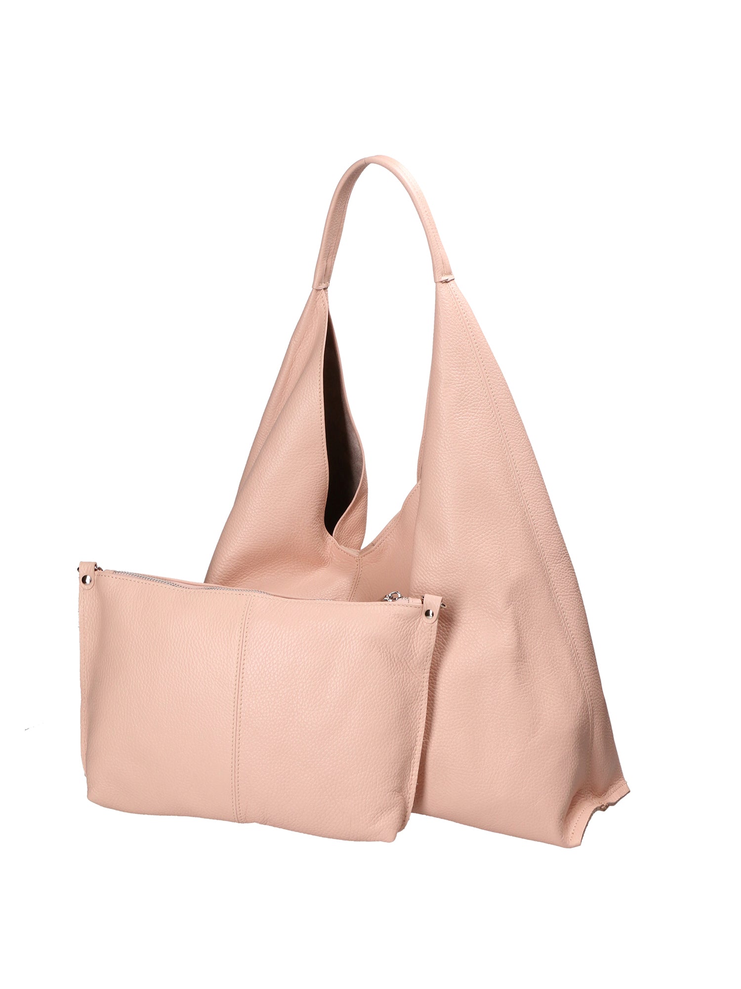 Ginger Damen-Schultertasche aus echtem Leder, hergestellt in Italien, 25 x 14 x 13 cm