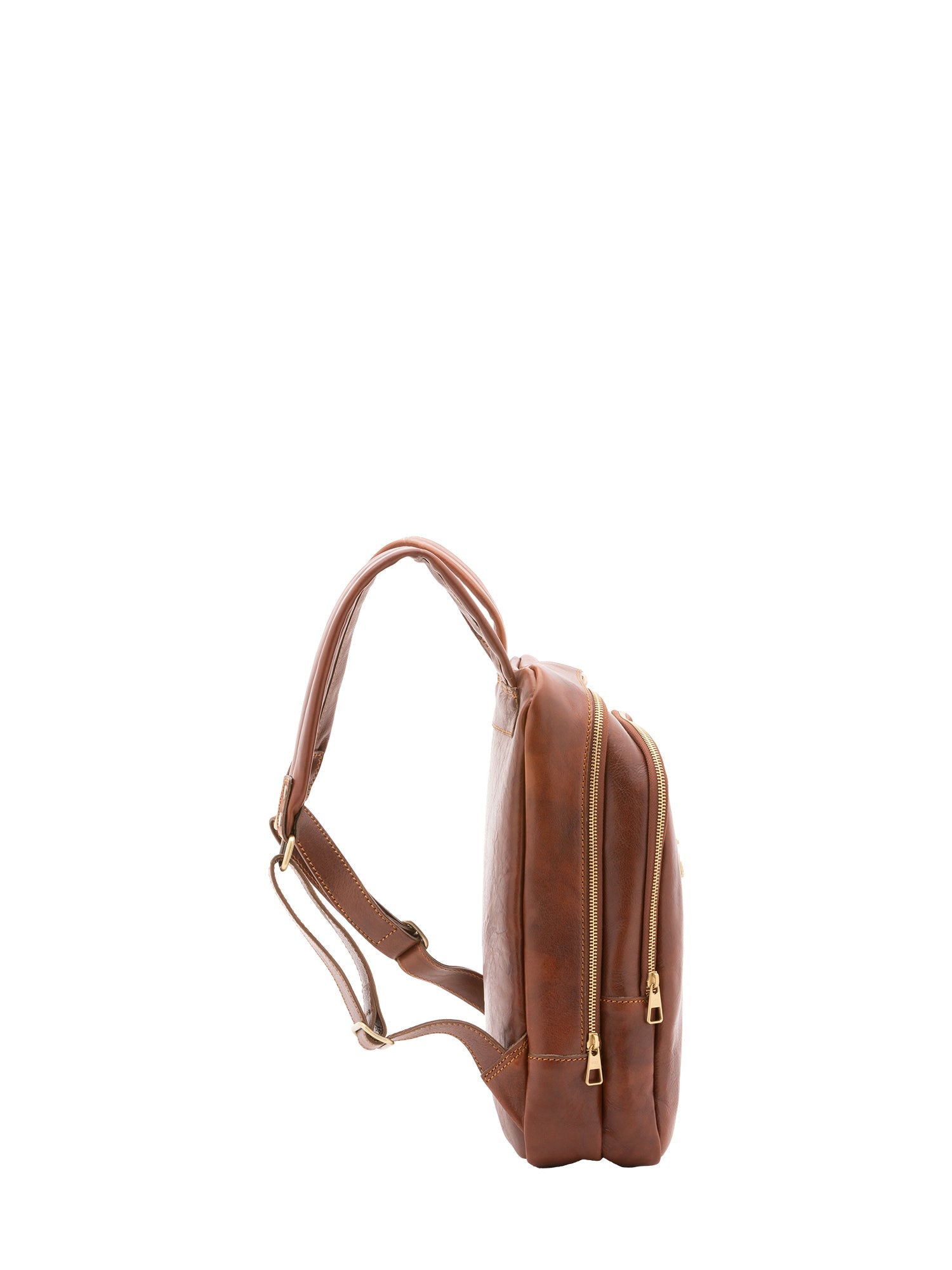 Zaino in vera pelle unisex 100% cotone 4316-MARRONE Alessia Firenze