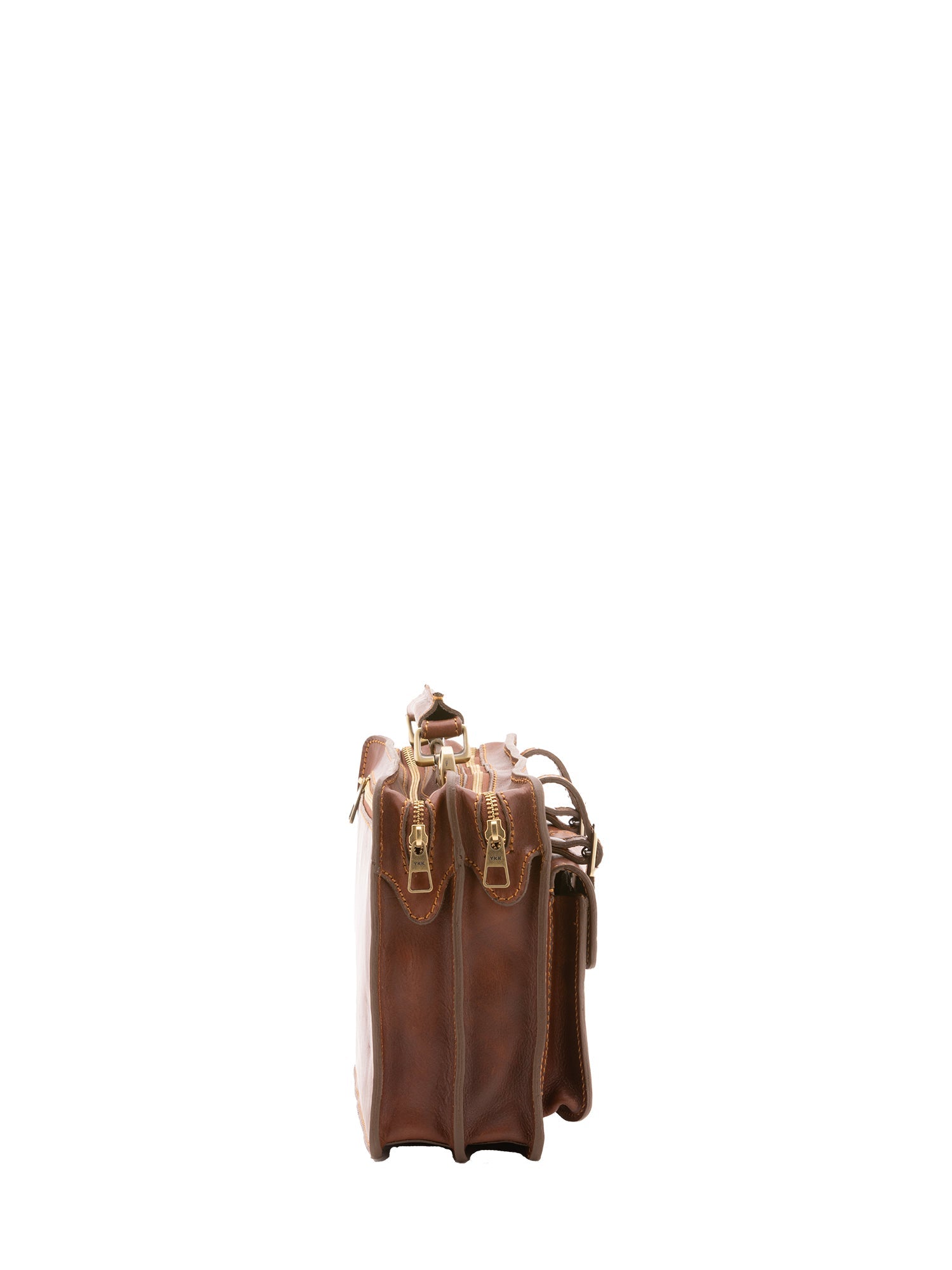 Borsa a mano unisex in vera pelle Made in Italy 4506-MARRONE Alessia Firenze