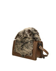 Silvana Pro Borsa a tracolla donna Vera pelle + Calfhair 6599-TAUPE Chiara Ferretti