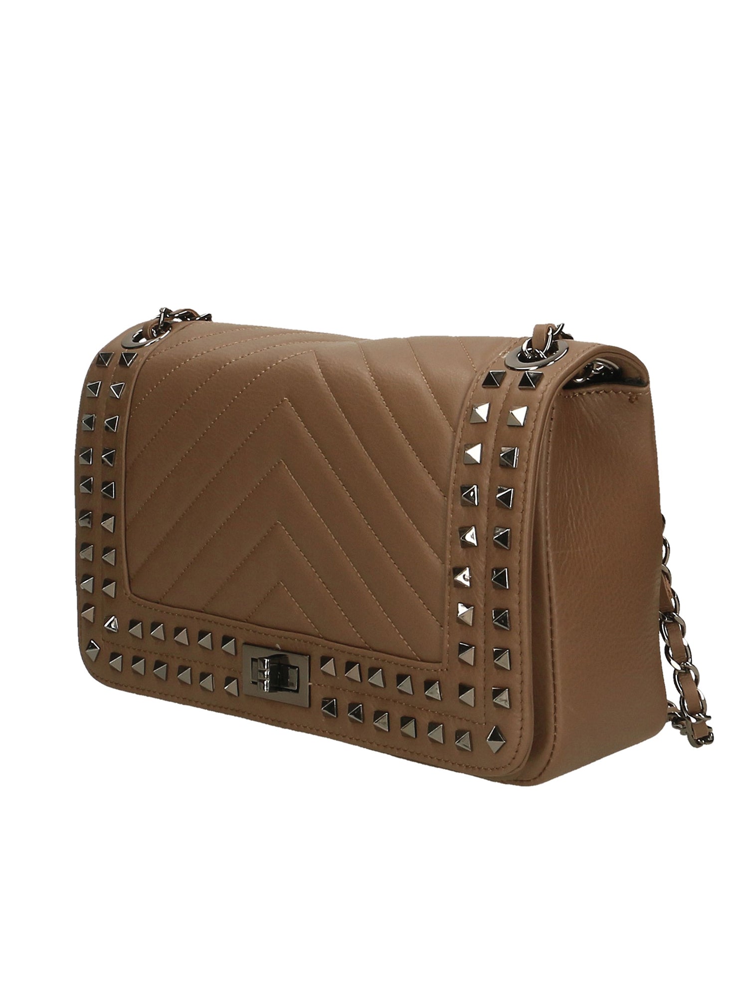 Bologna Borsa a spalla da donna Vera pelle 6590-TAUPE Chiara Ferretti