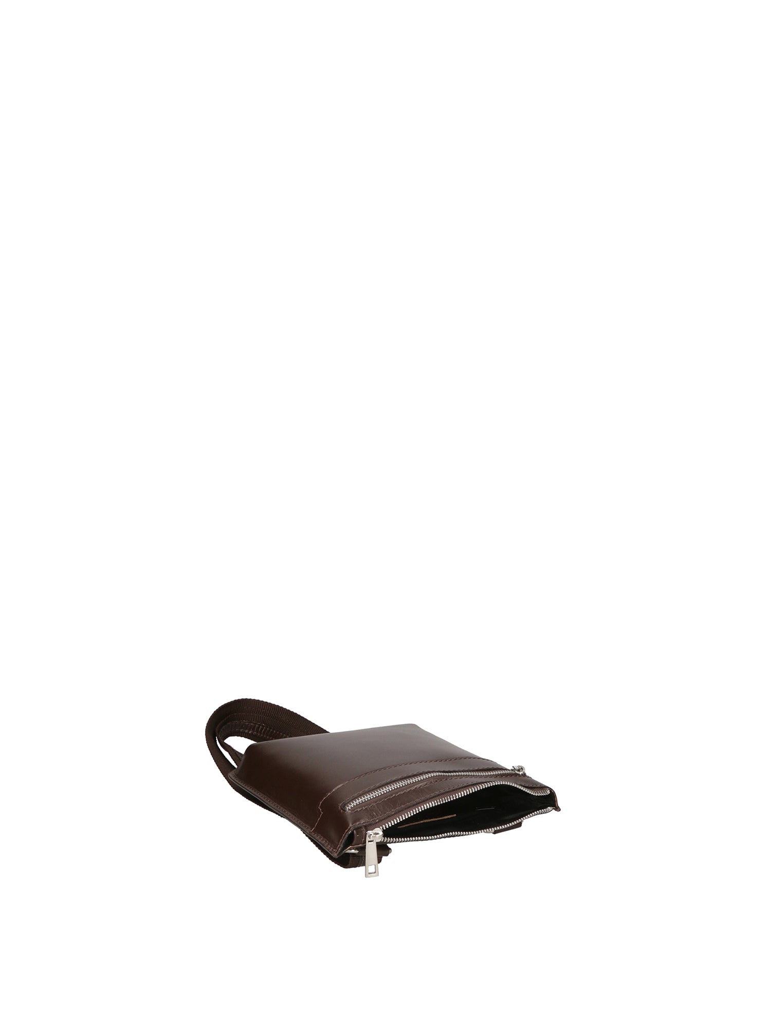 Flaviana Borsa a tracolla unisex Vera pelle 9117-TMORO DARK BROWN Chiara Ferretti