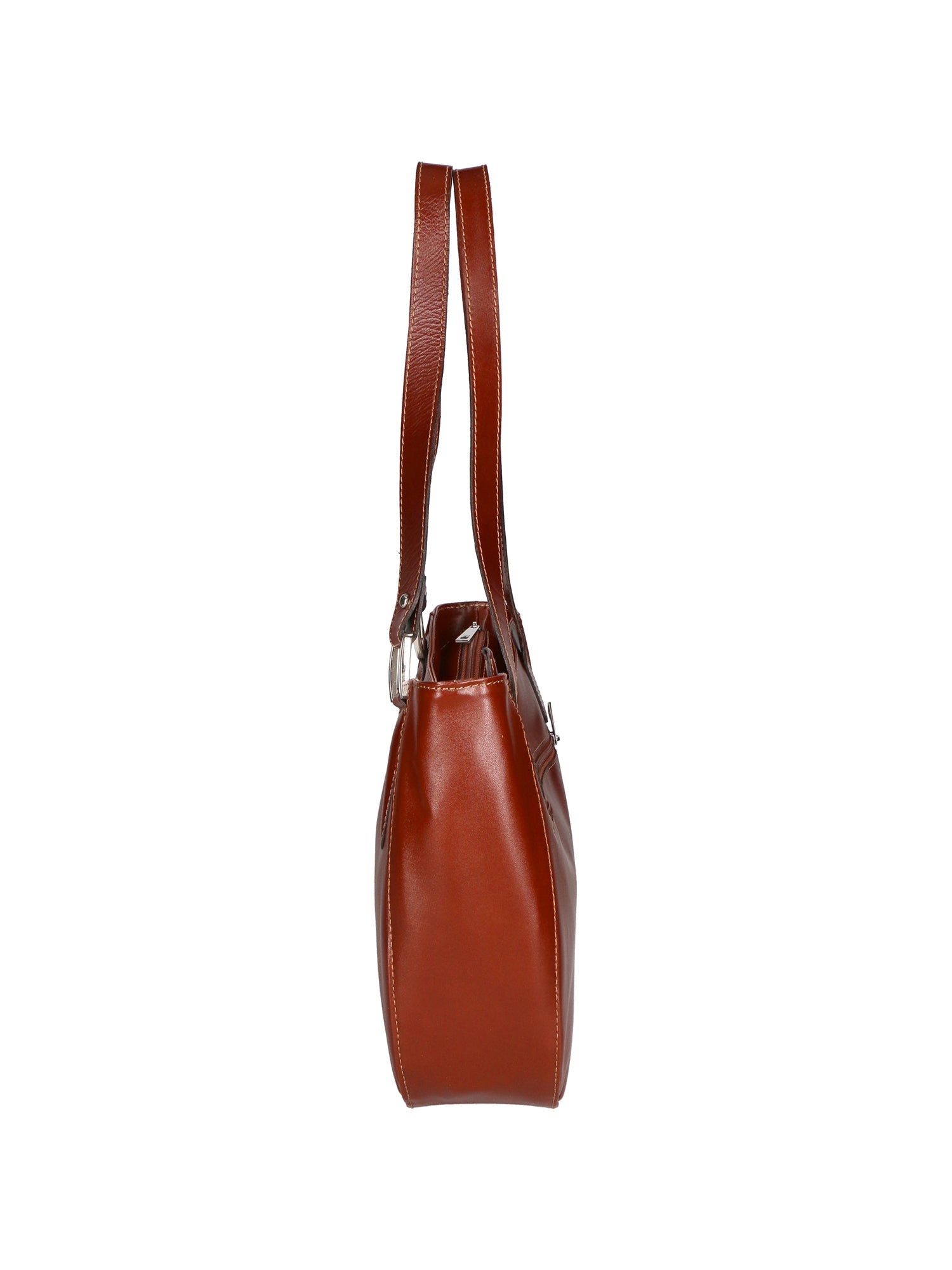 Eva Borsa a spalla da donna Vera pelle 9024-MARRONE BROWN Chiara Ferretti