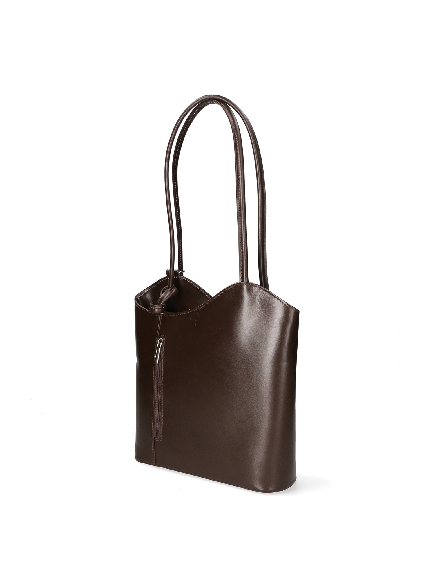 Fabiola Borsa a spalla da donna 100% pelle 9039-TMORO DARK BROWN Chiara Ferretti