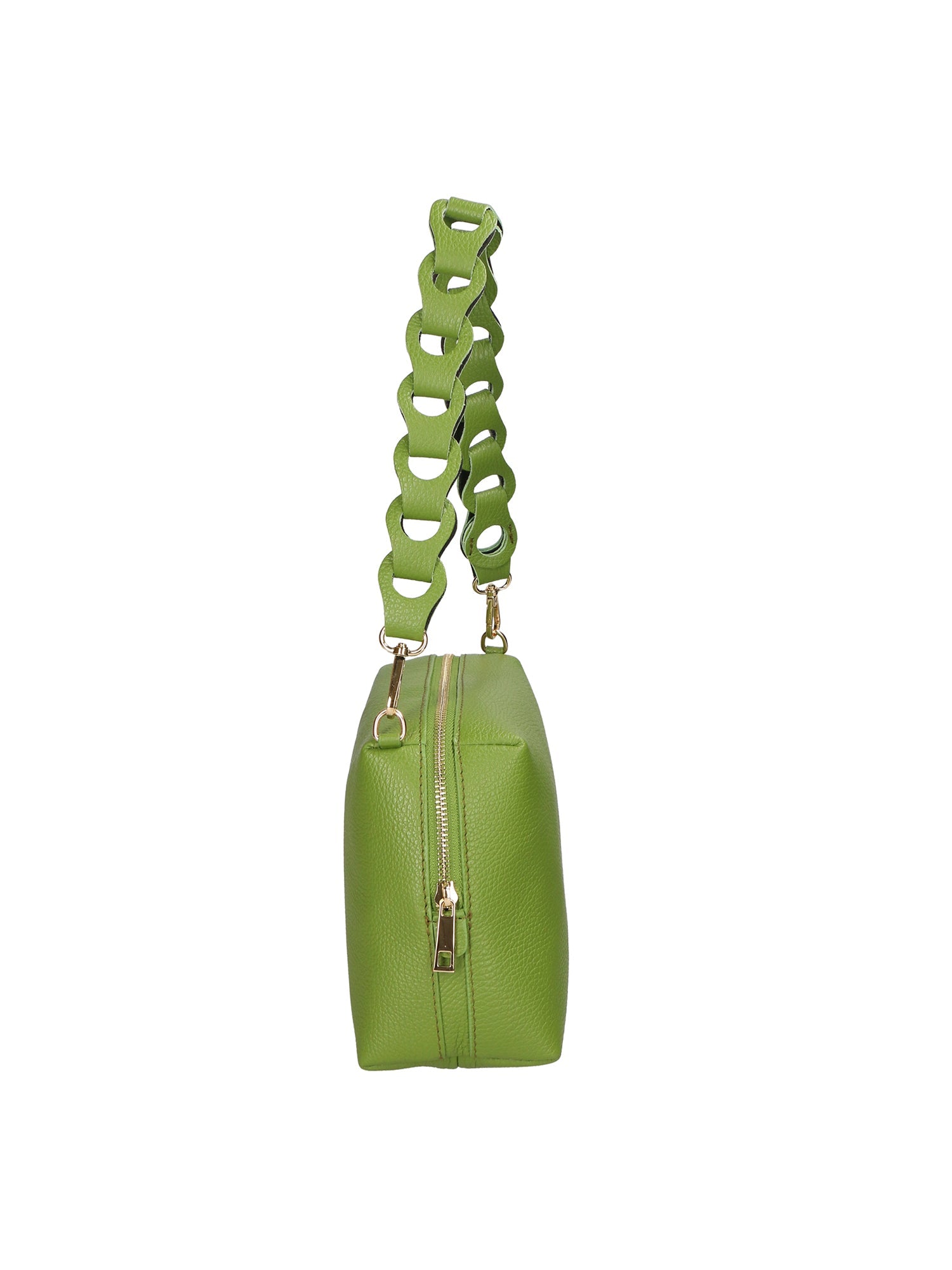 Livia Damen-Schultertasche aus echtem Leder, hergestellt in Italien, 16 x 26 x 9 cm