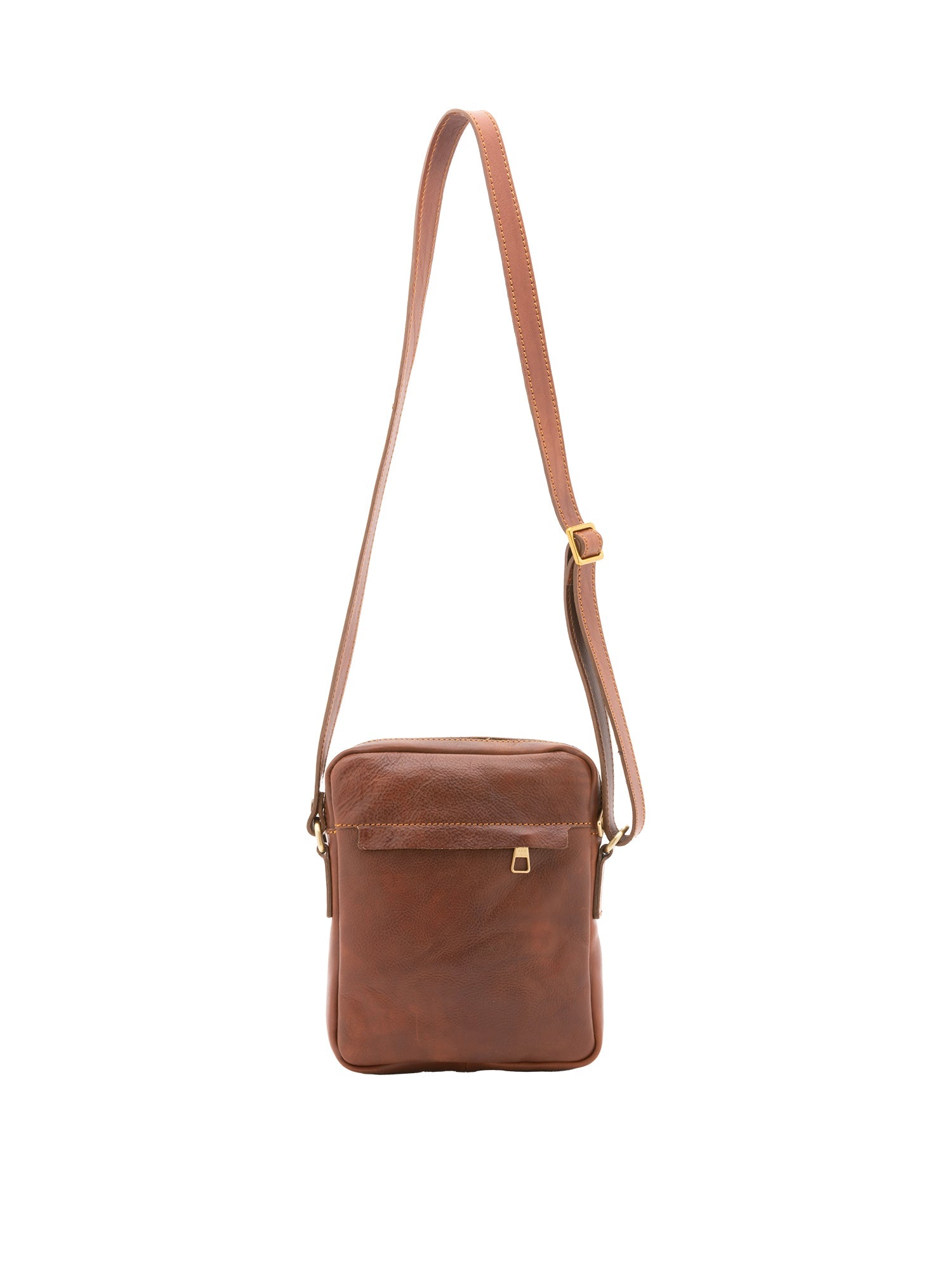 Borsa a tracolla uomo vera pelle Made in Italy 4313-MARRONE Alessia Firenze