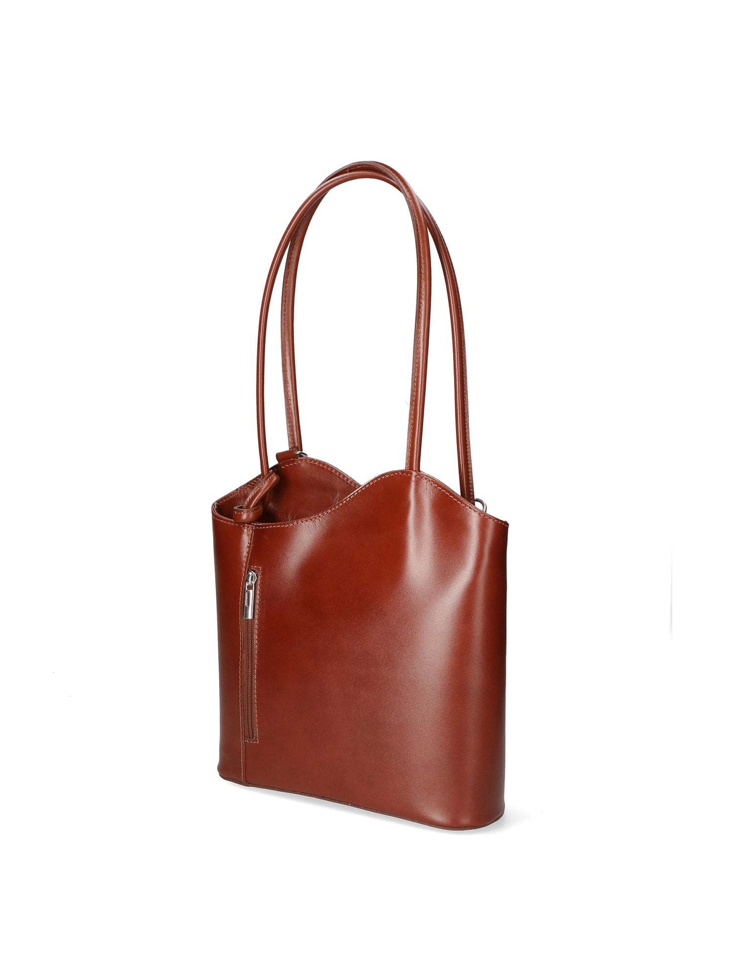 Fabiola Borsa a spalla da donna 100% pelle 9039-MARRONE BROWN Chiara Ferretti