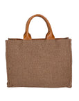 Allison Damen-Schultertasche aus Tabru-Stroh, hergestellt in Italien, 31 x 41,5 x 15,5 cm