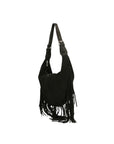 Zefira Borsa a spalla da donna Pelle Scamosciata 8630-NERO BLACK Chiara Ferretti