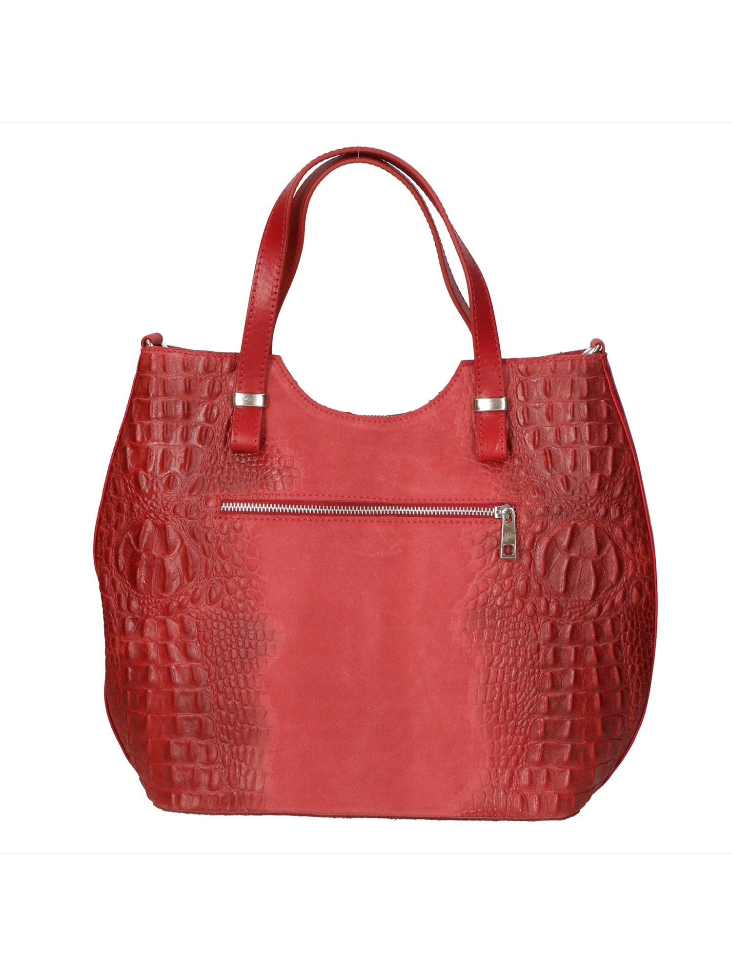 Elda Borsa a mano da donna Vera pelle croco 80046 1-ROSSO Chiara Ferretti