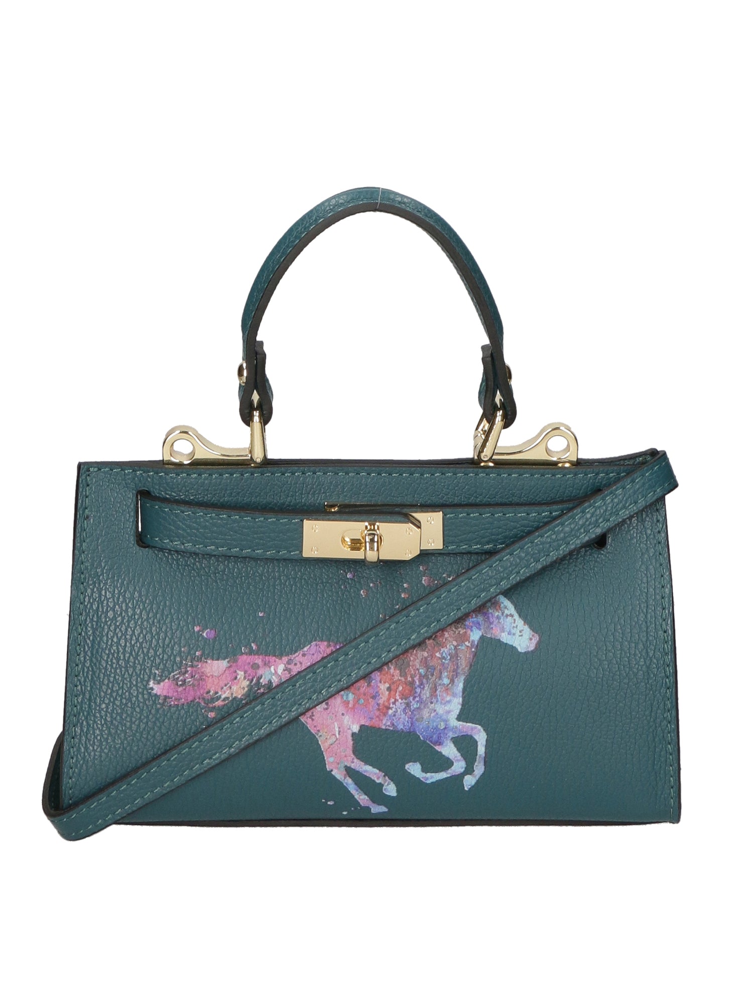 Noel Borsa a mano da donna Vera pelle 04265-D33 PETROLIO Chiara Ferretti