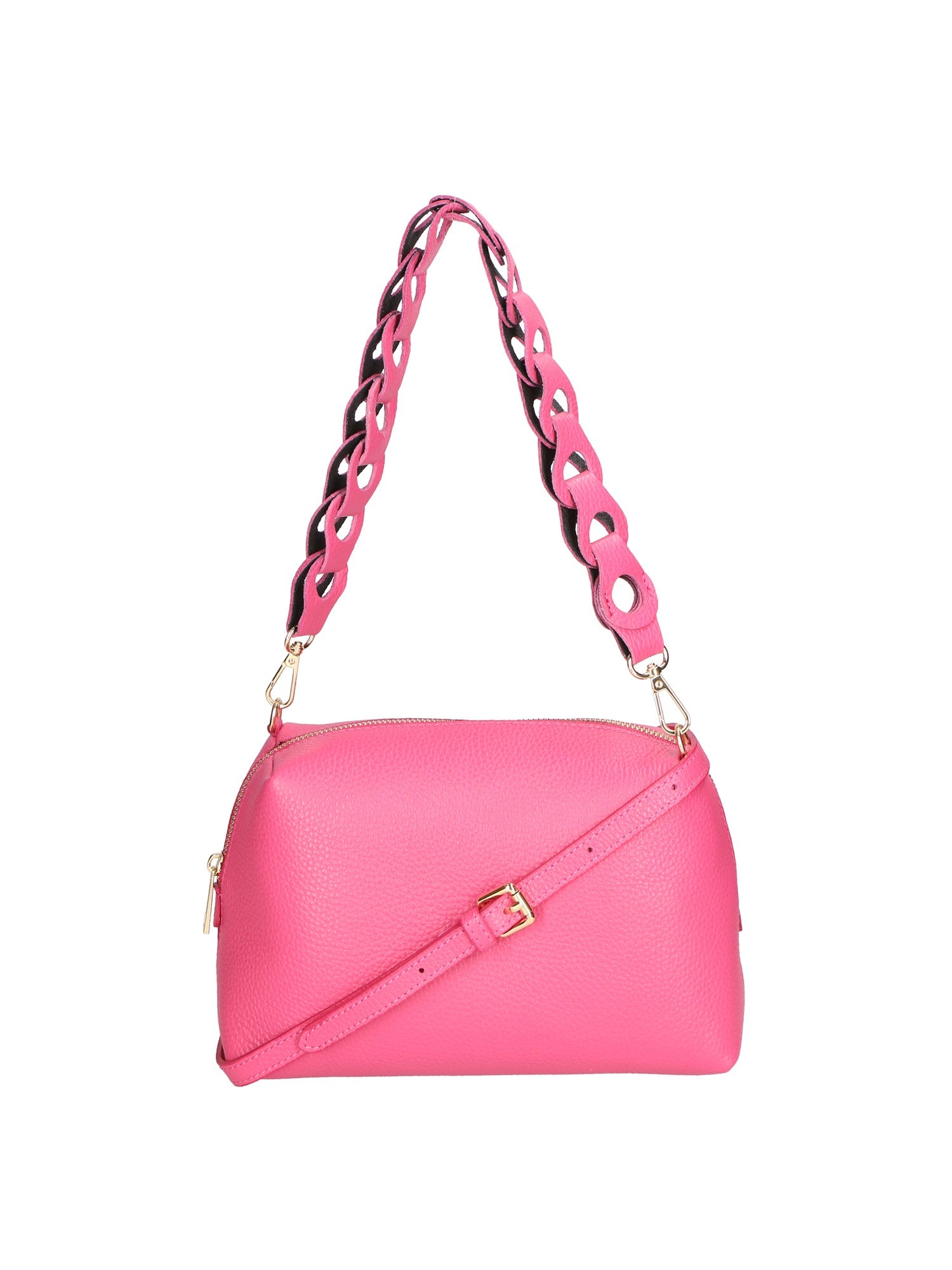 Livia Damen-Schultertasche aus echtem Leder, hergestellt in Italien, 16 x 26 x 9 cm