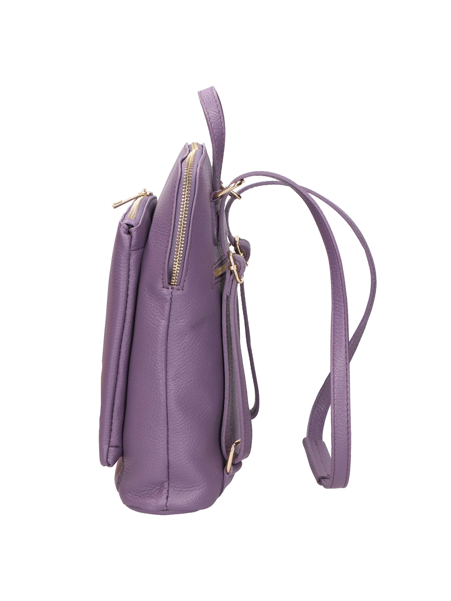 Vivenzia Damenrucksack aus echtem Leder, hergestellt in Italien, 23 x 29 x 6,5 cm