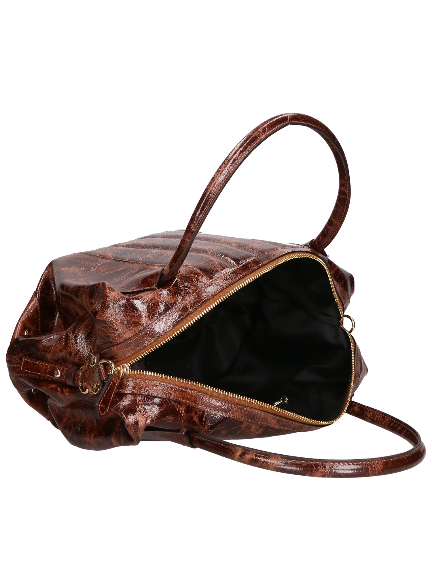 Wilma Damen-Schultertasche aus echtem Leder, hergestellt in Italien, 34 x 23 x 13 cm