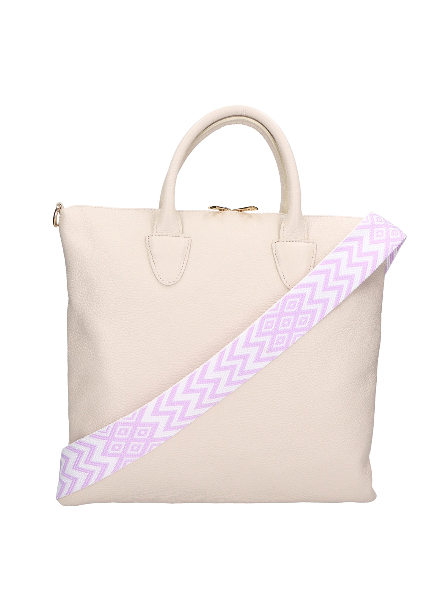 Ginny Borsa a spalla da donna Vera pelle 05981-D37 LATTE MILK Chiara Ferretti