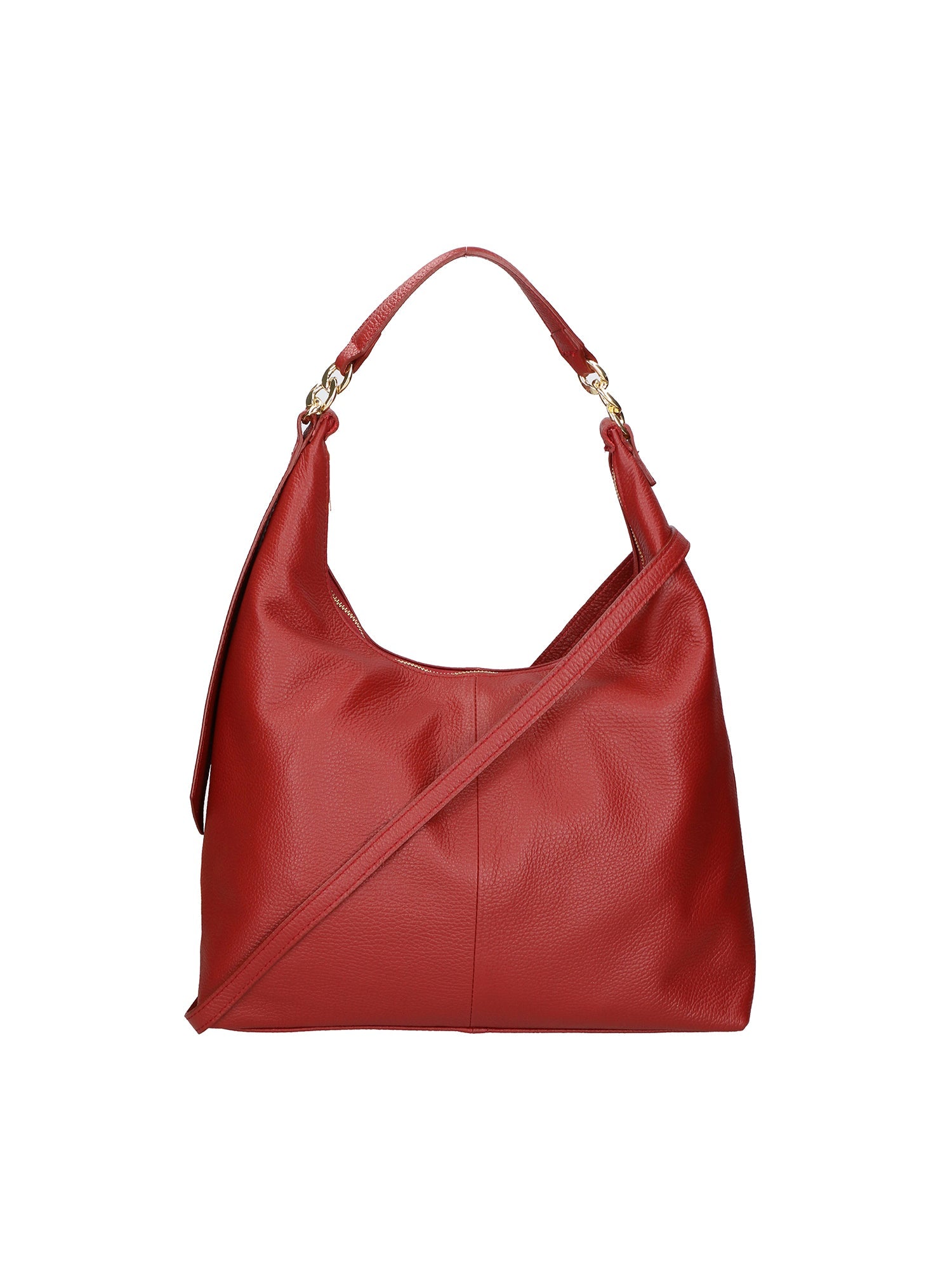 Ursula Borsa a spalla da donna Vera pelle 06673-D10 ROSSO SCURO Chiara Ferretti