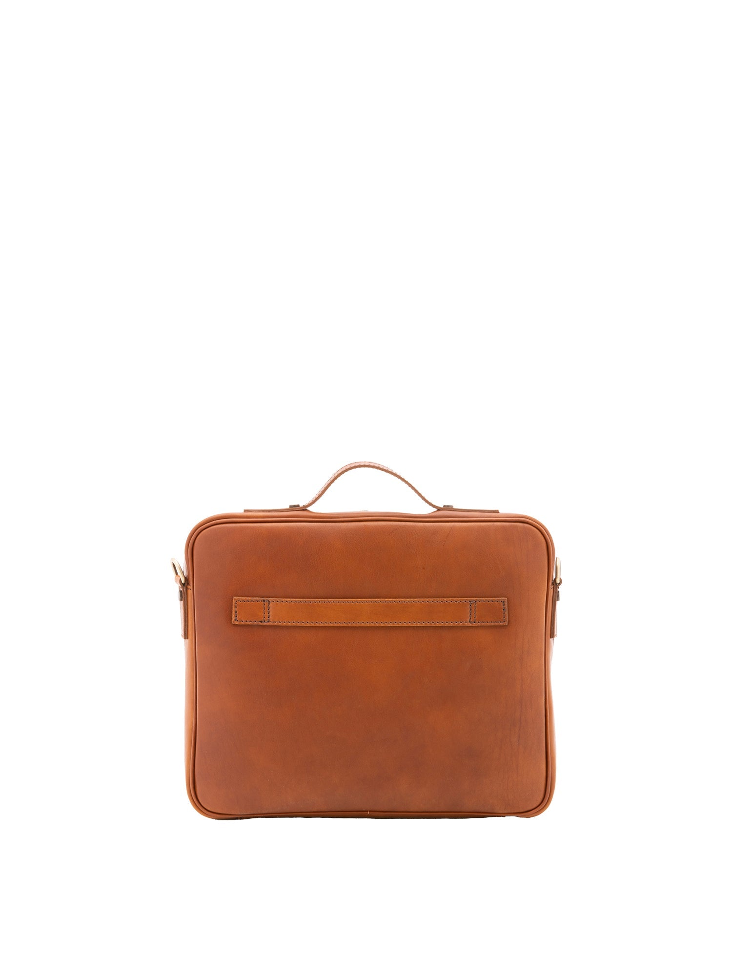 Borsa a mano unisex in vera pelle Made in Italy 4542-MIELE Alessia Firenze