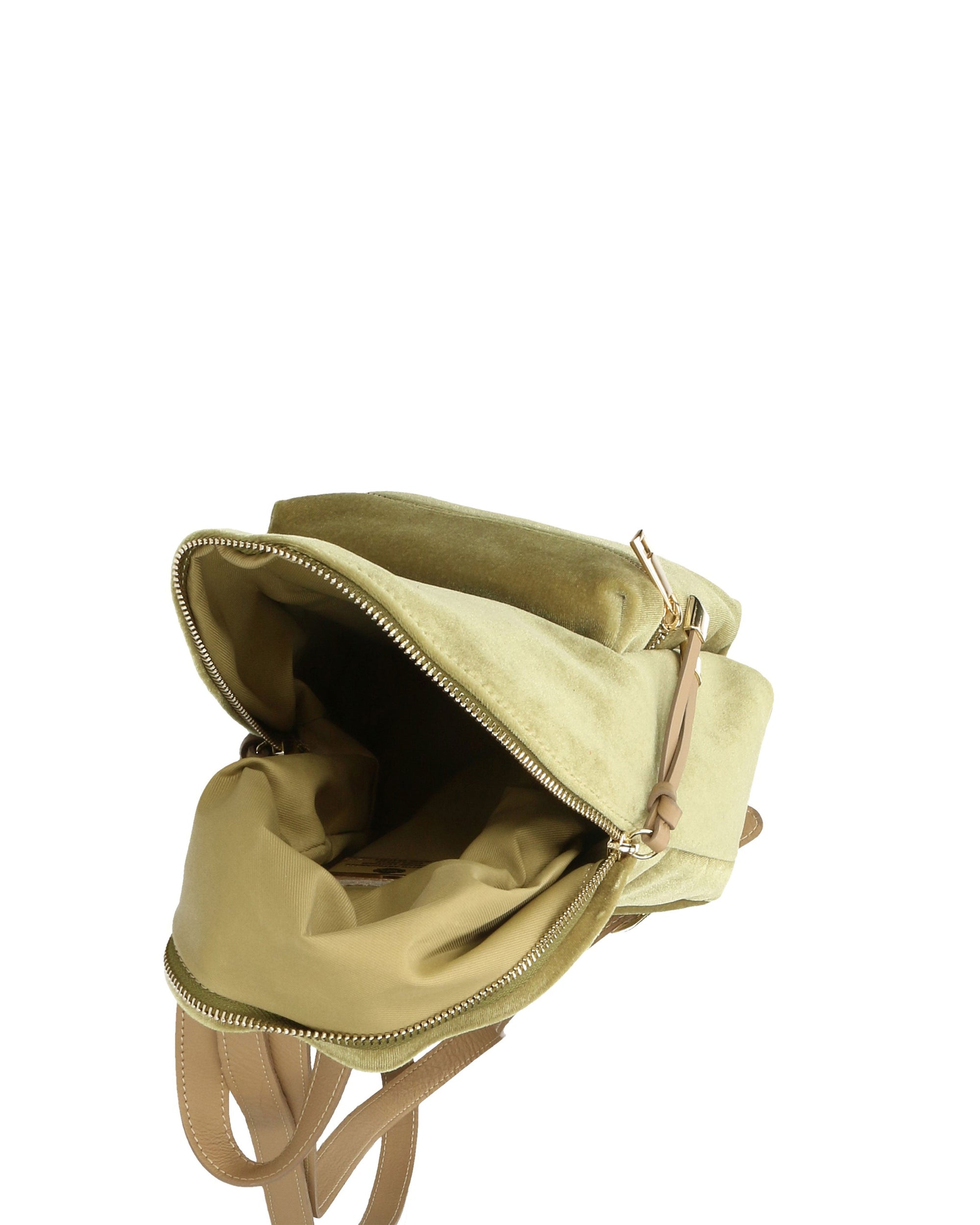 Belluno 8933-VERDE Zaino da donna in velluto Chiara Ferretti